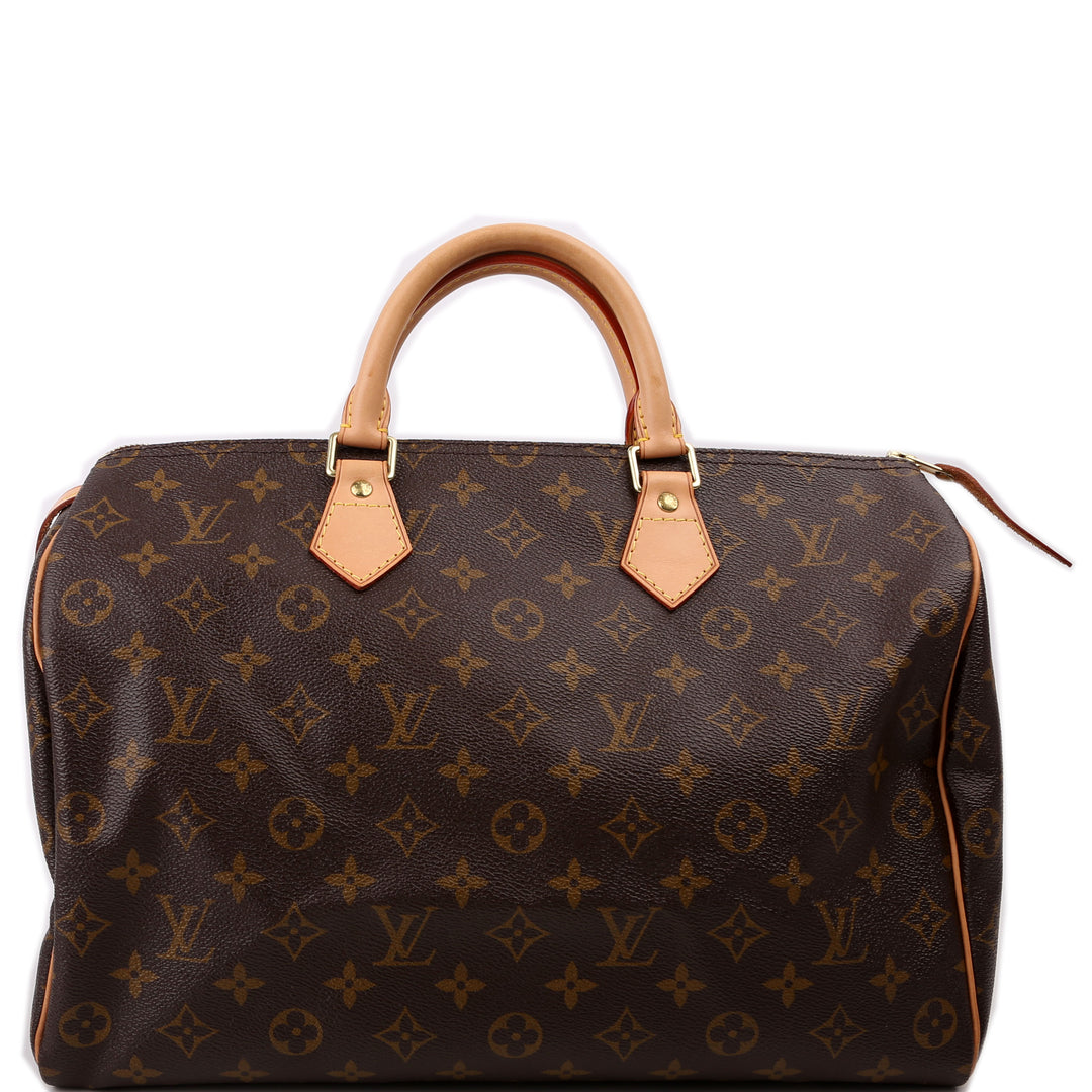 ■LOUIS VUITTON■ スピーディ 35 LOUIS VUITTON Speedy 35 Monogram Canvas Shoulder Bag Brown