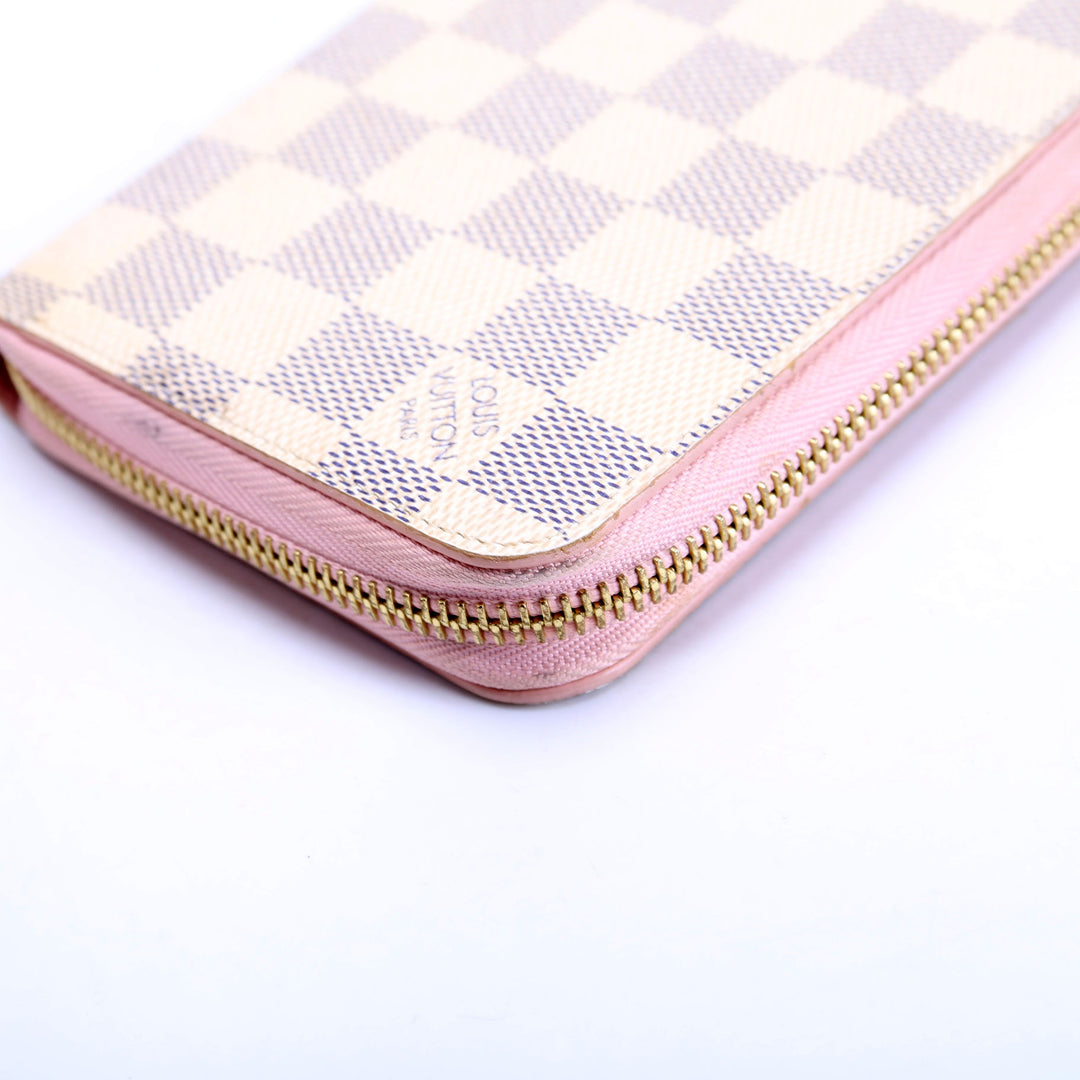 Zippy Wallet Damier Azur Pink