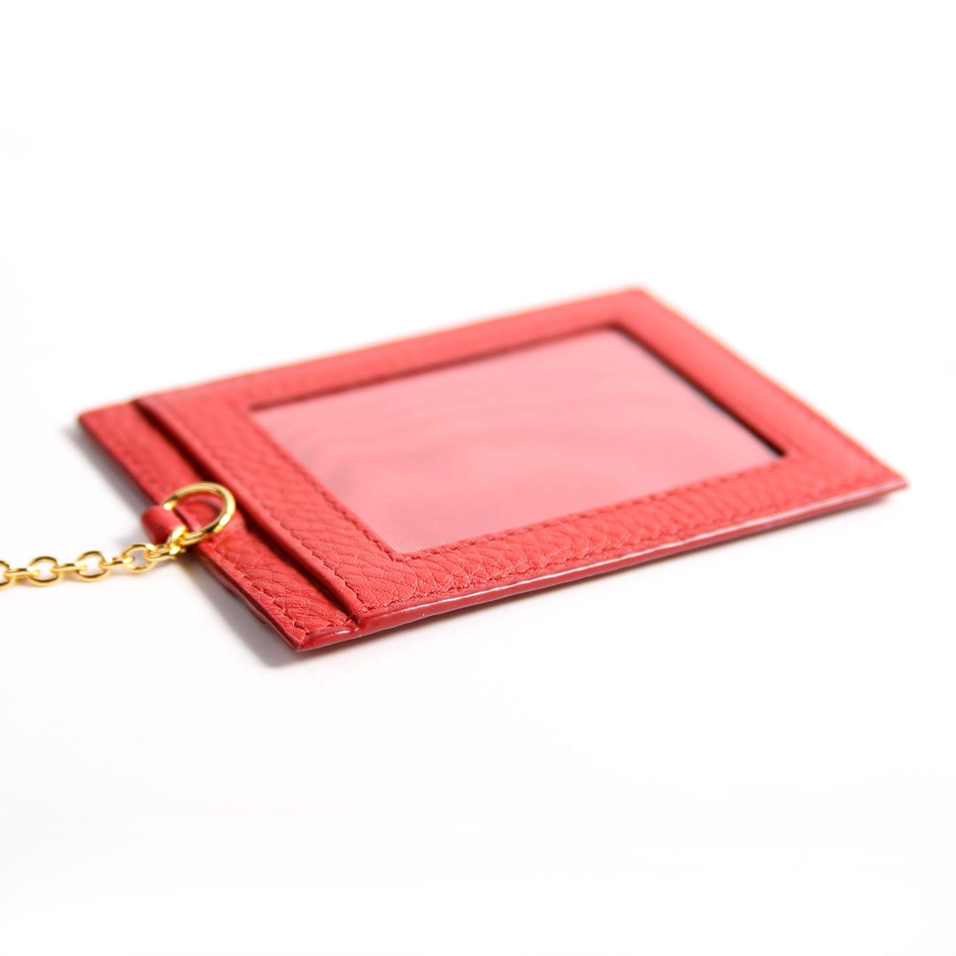 Vitello Daino Chain Wallet 1MH132 Red