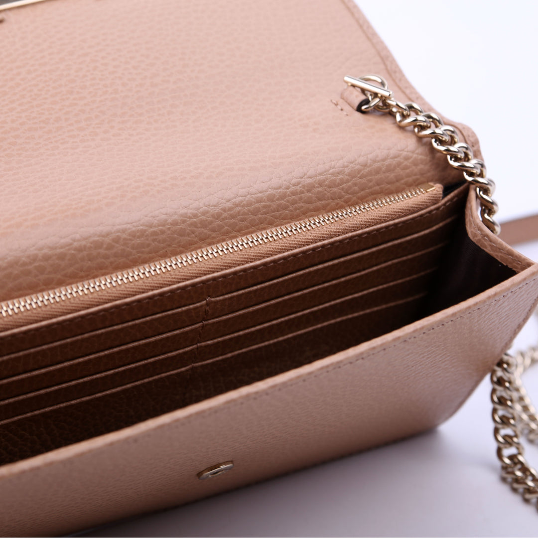 615523 Interlocking GG WOC Calfskin Tan