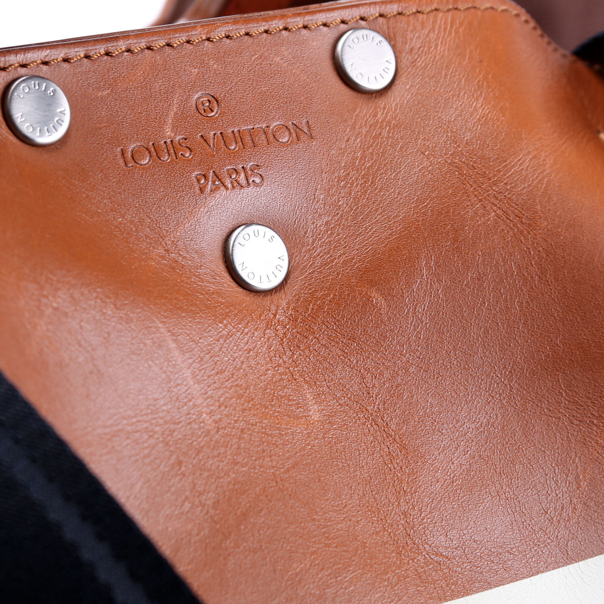 Nomade V Serigraph Tote Calfskin Brown