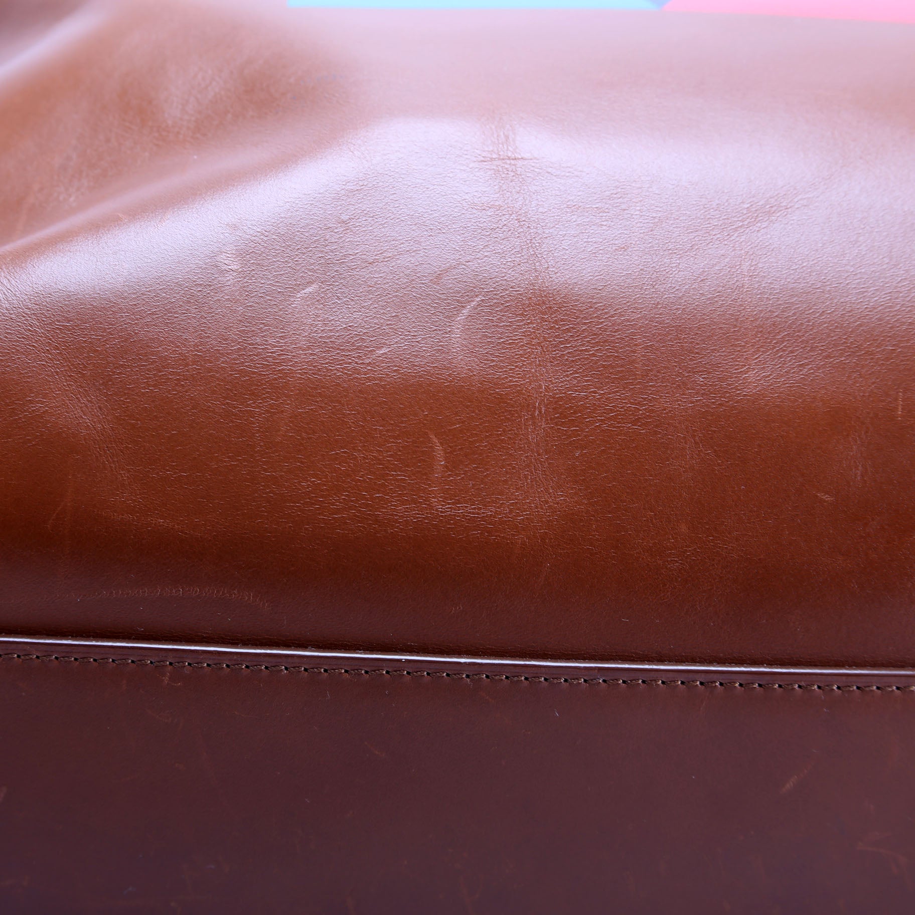 Nomade V Serigraph Tote Calfskin Brown