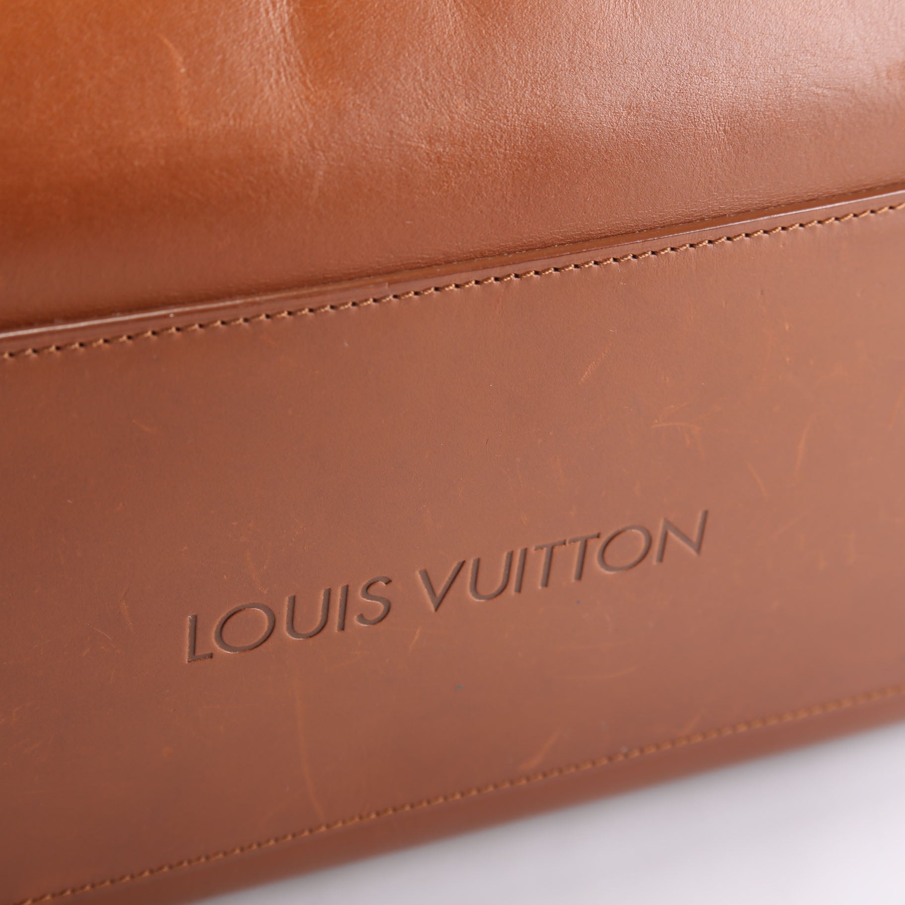 Nomade V Serigraph Tote Calfskin Brown