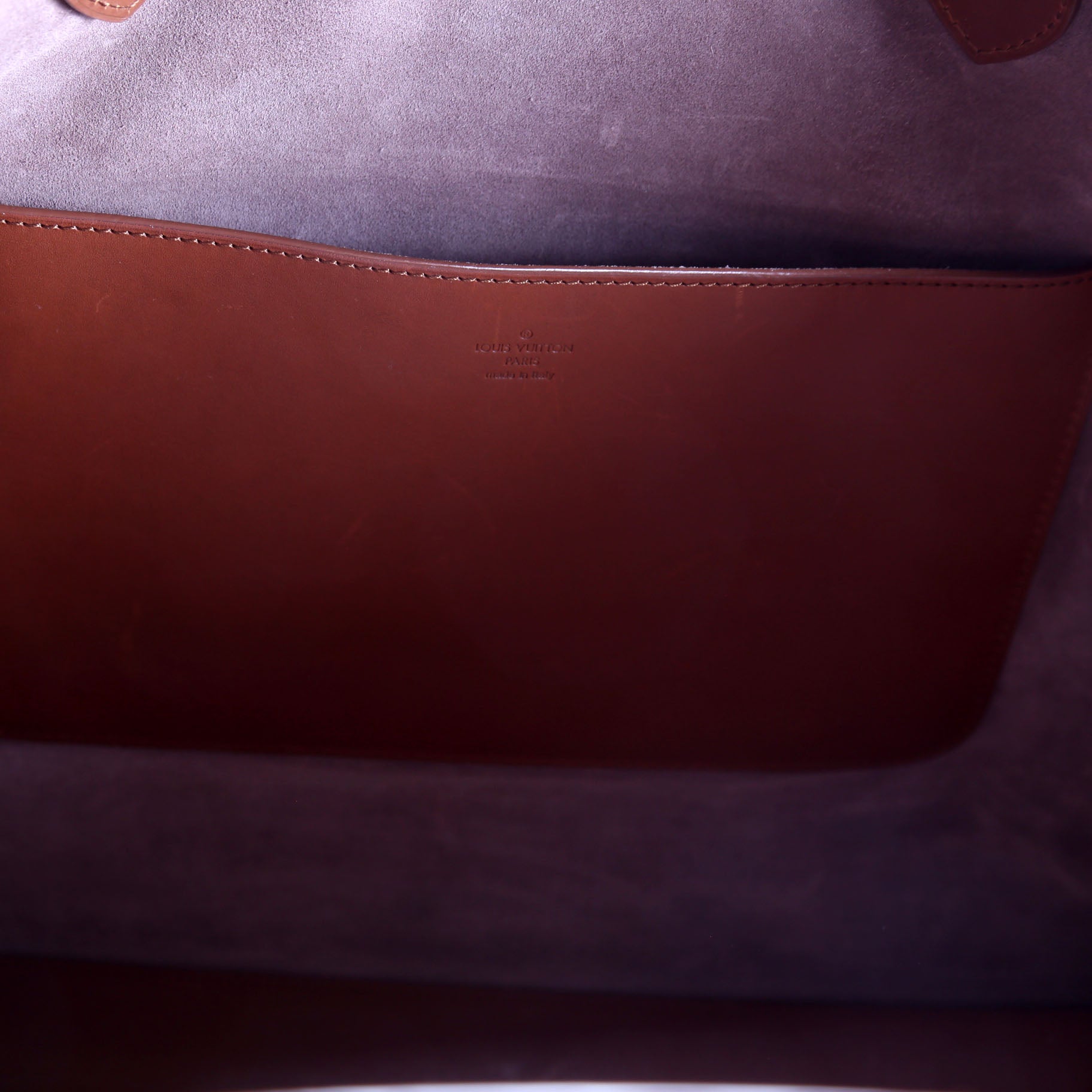 Nomade V Serigraph Tote Calfskin Brown