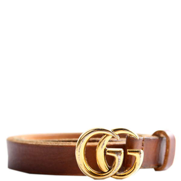 409417 GG Marmont Thin Belt Size 90/36 Brown display picture 3