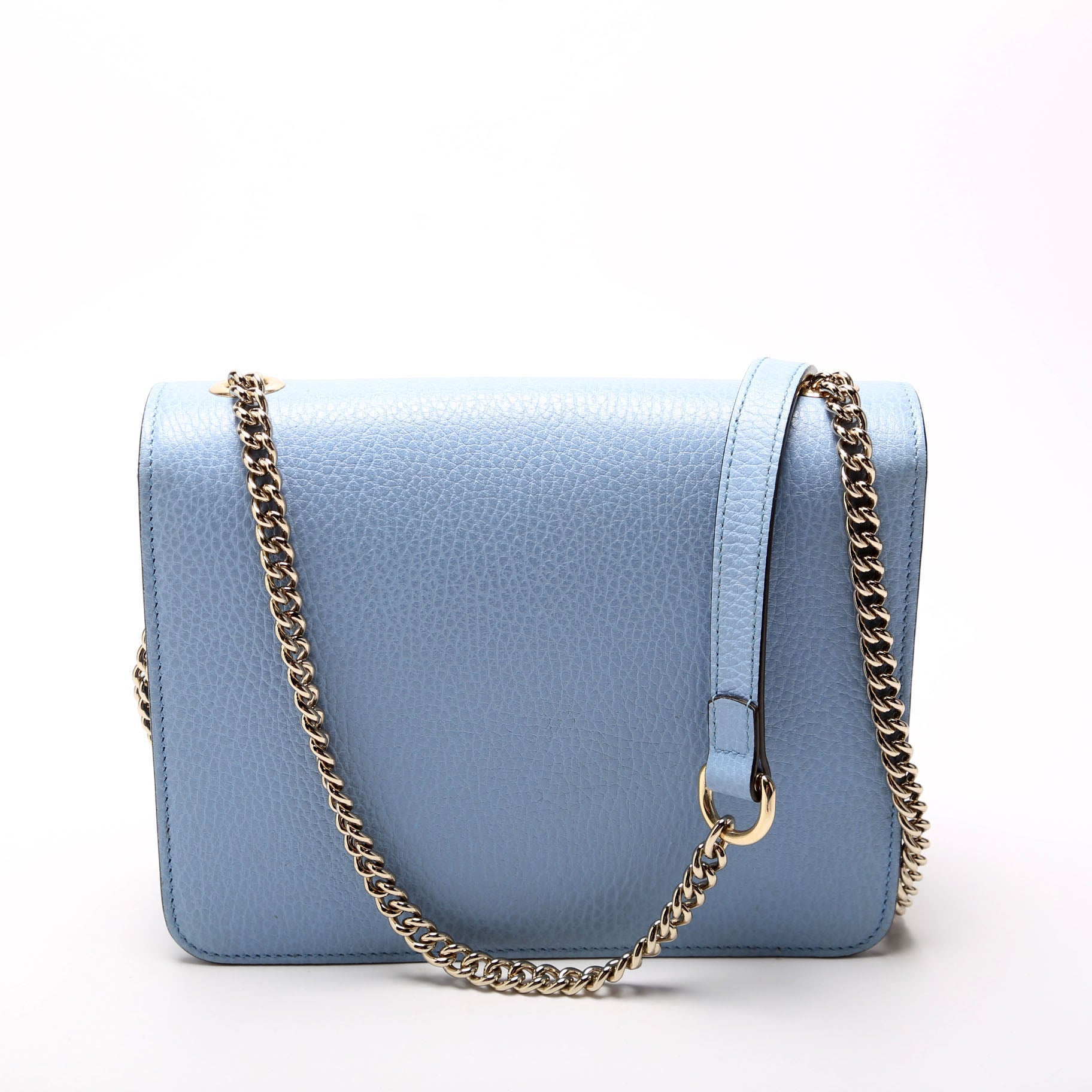 510304 Interlocking Small Crossbody Light Blue