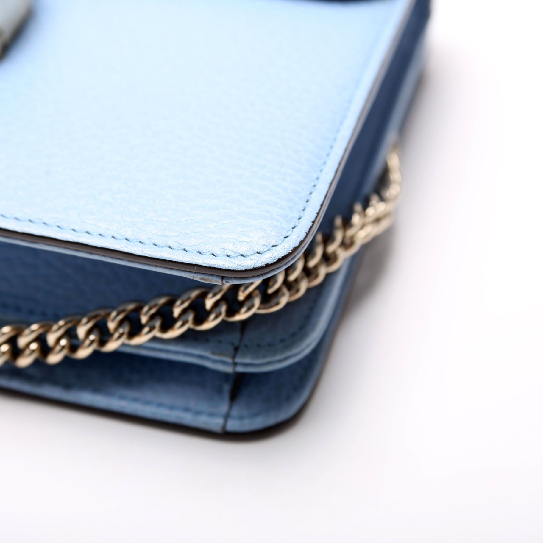 510304 Interlocking Small Crossbody Light Blue