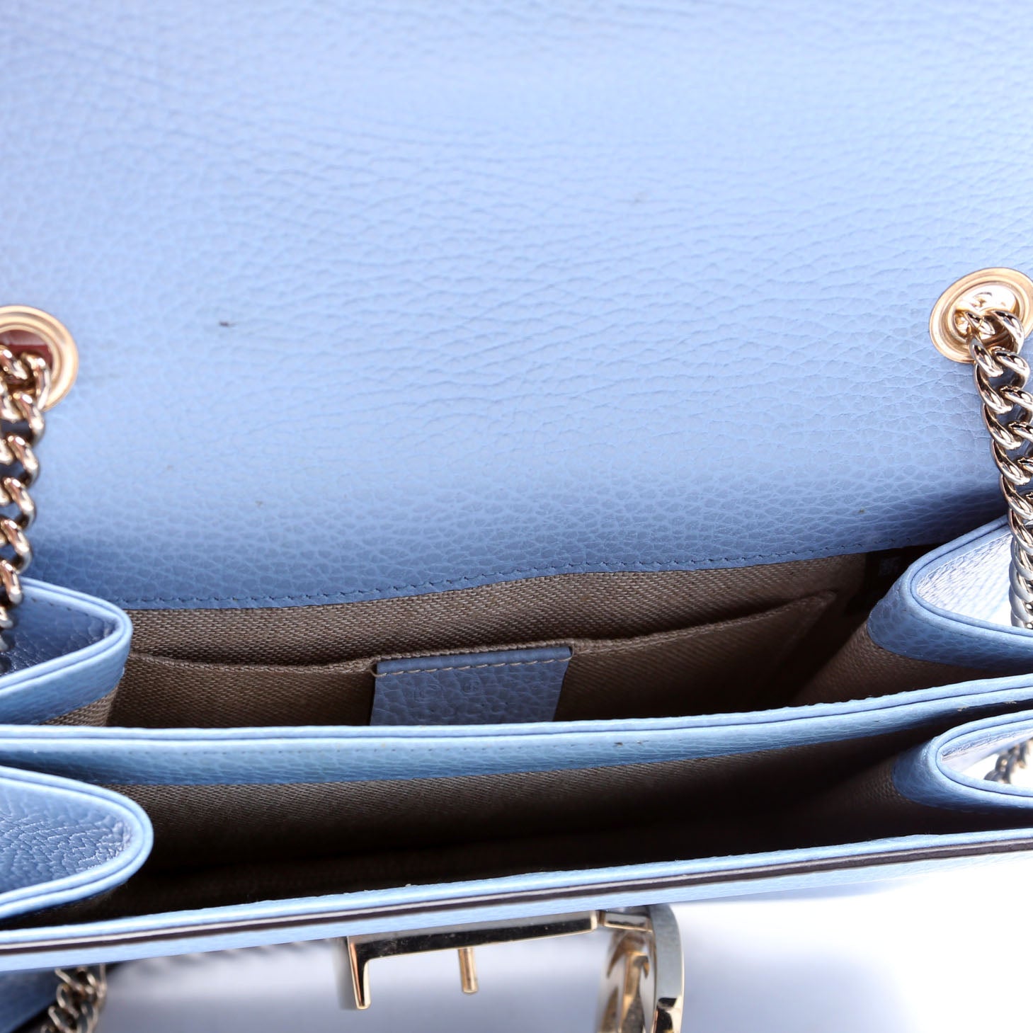 510304 Interlocking Small Crossbody Light Blue