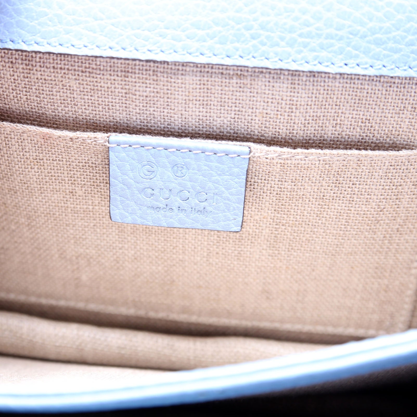 510304 Interlocking Small Crossbody Light Blue