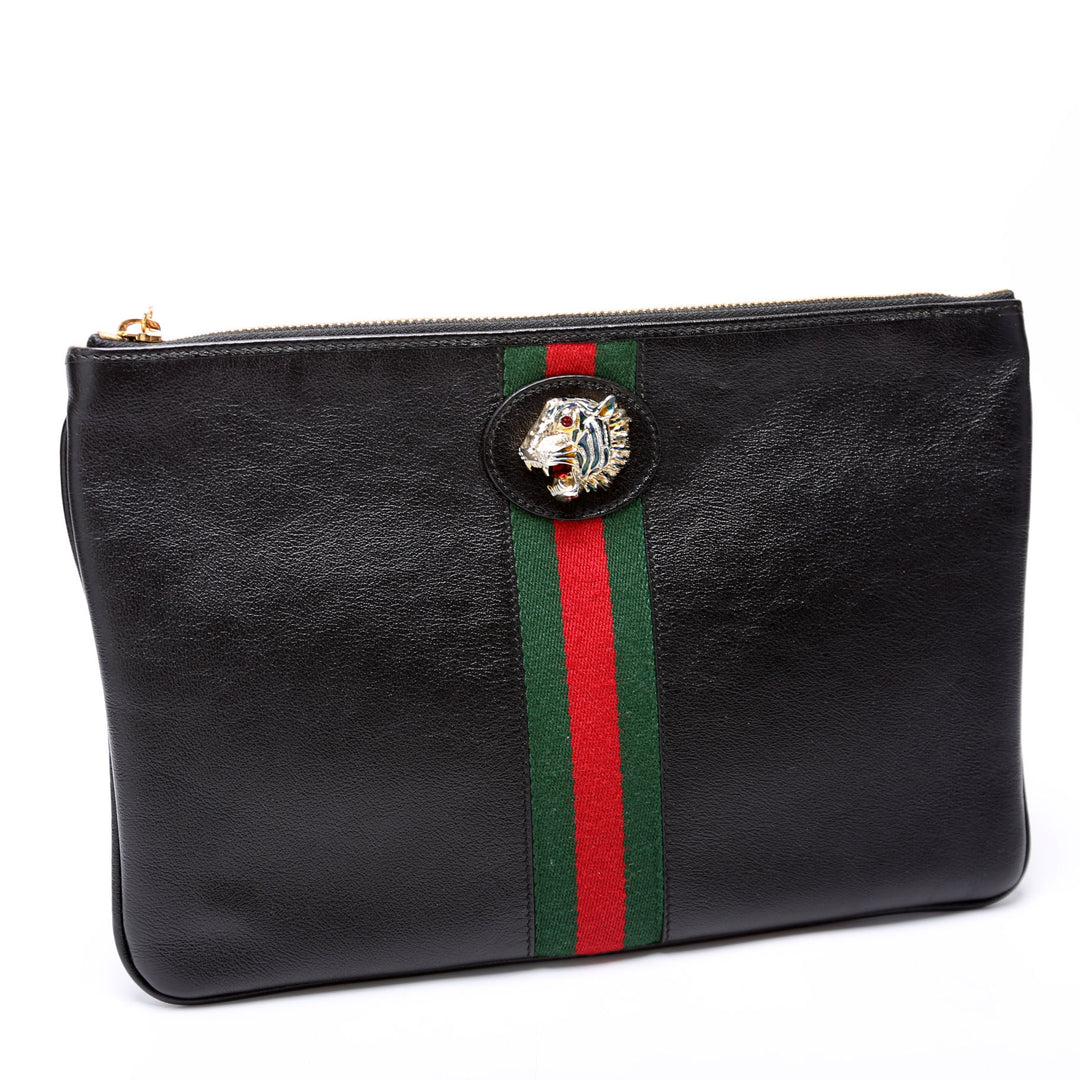 573795 Raja Web Ophidia Clutch Black
