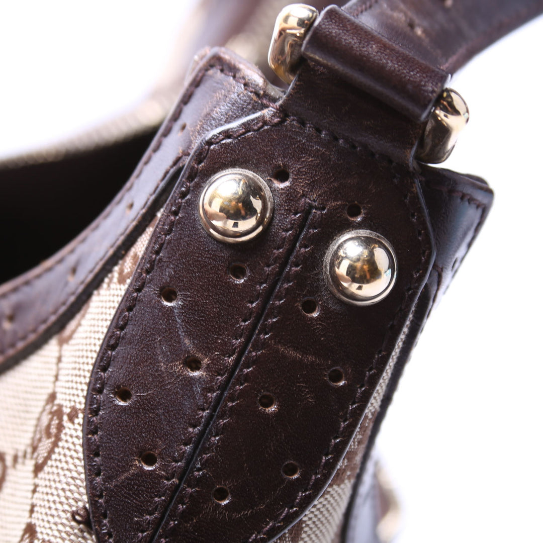 114369 GG Supreme Web Reins Hobo Brown