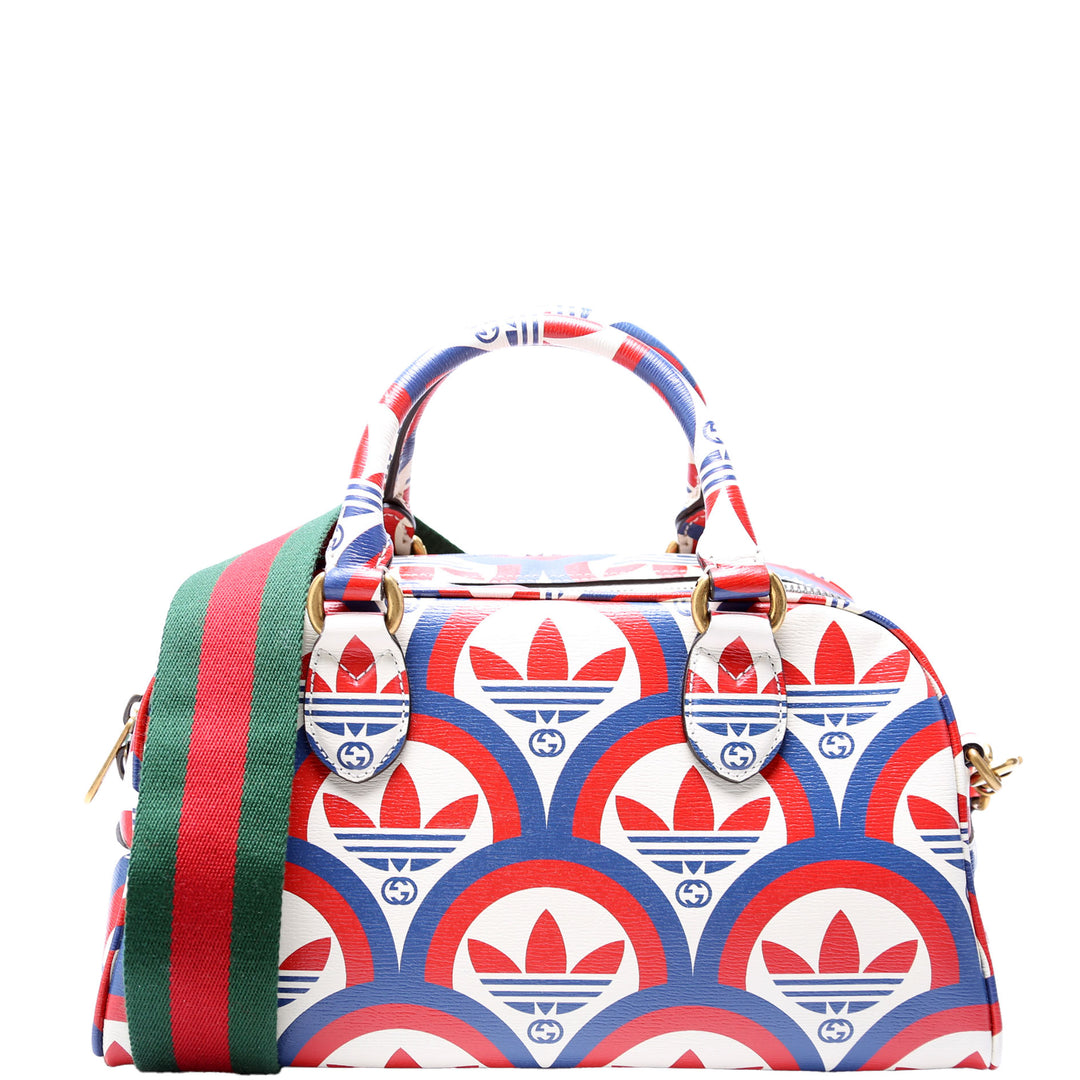 GUCCI バッグ 702397 Gucci X Addidas Shangai Web Trefoil Mini Duffle Red/Blue