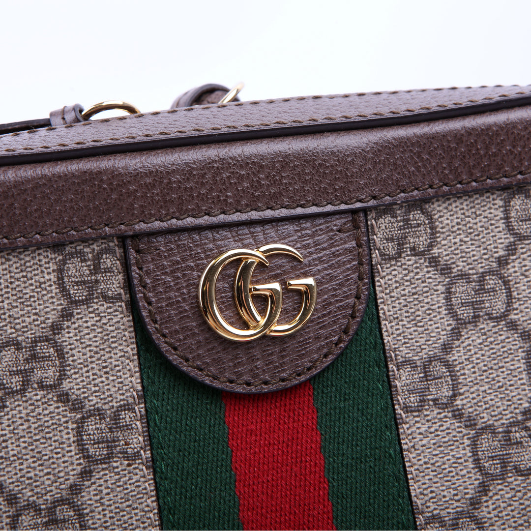 550622 Ophidia GG Small Shoulder Bag Brown