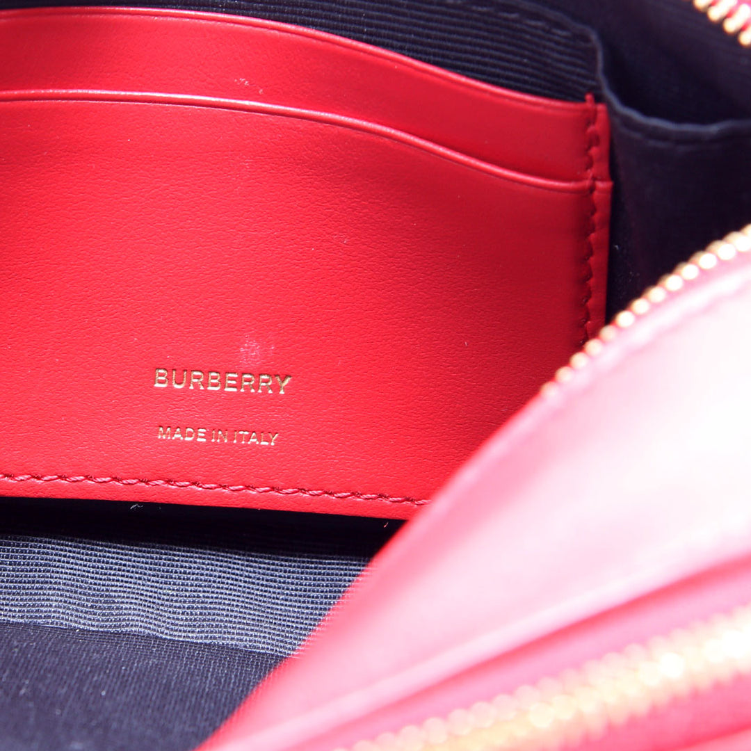 Lola Mini Camera Bag Quilted Leather Red