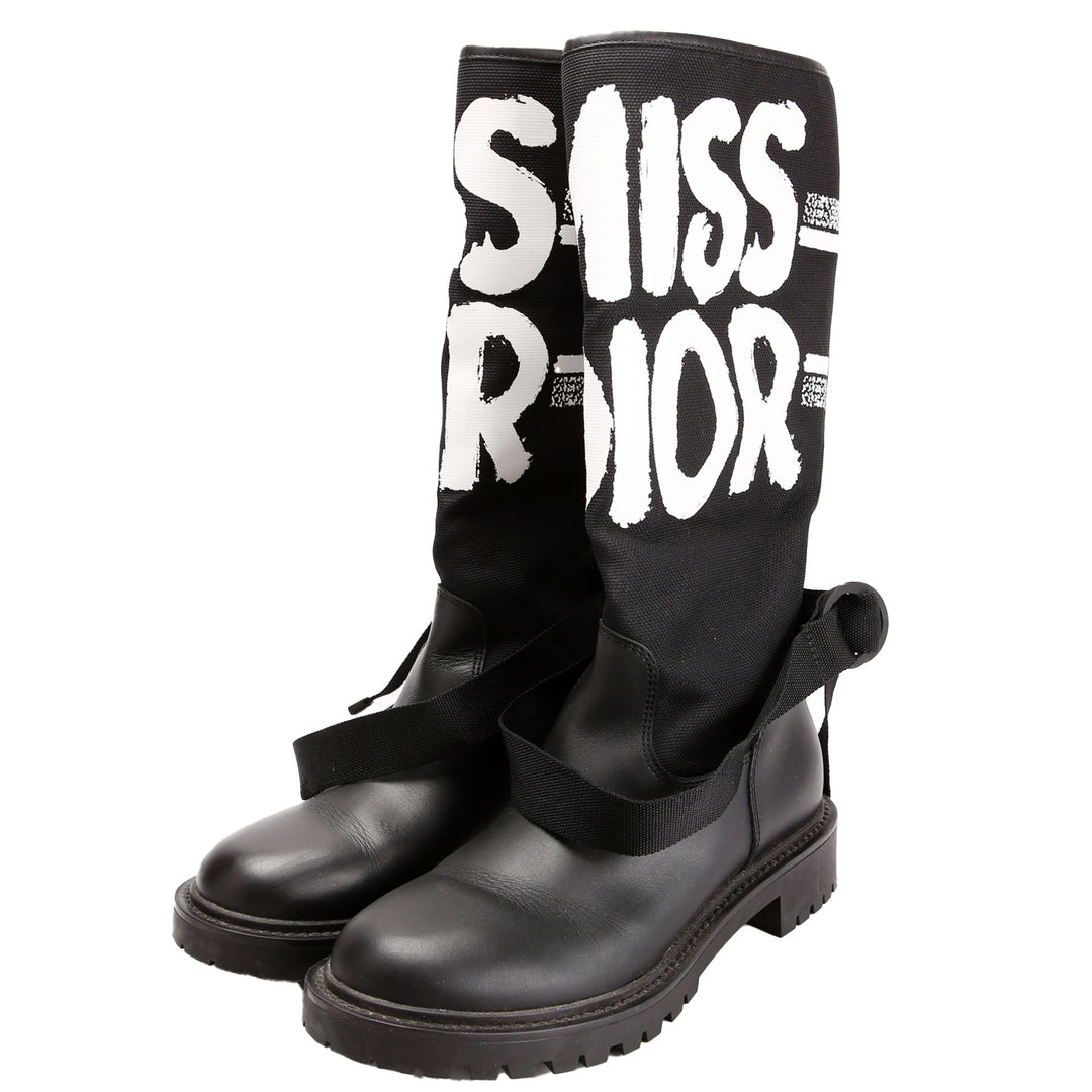 Dior アンクルブーツ ブラック 36.5 D-Major Miss Dior Ankle Boots Size 36 Black/White
