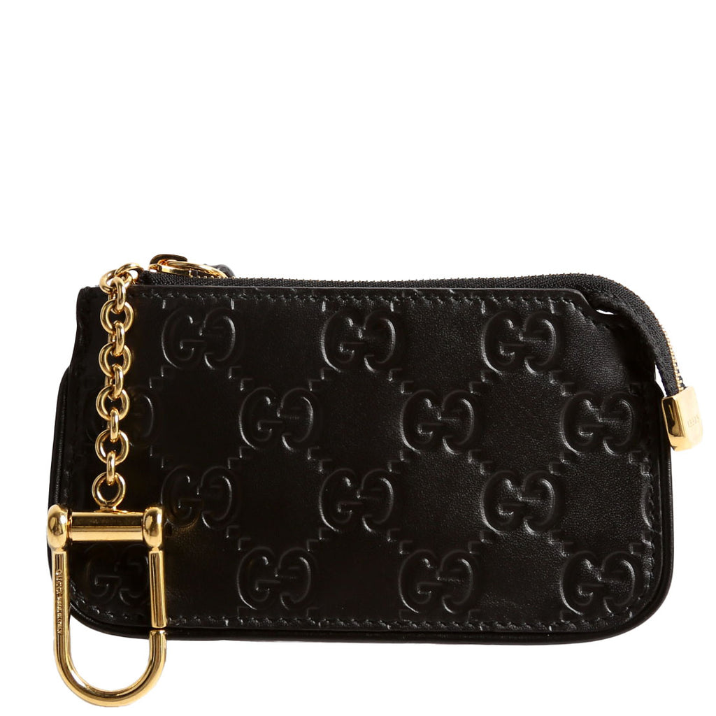 GUCCI ブラックレザー ケース Long card case with Gucci logo in black leather | GUCCI® US