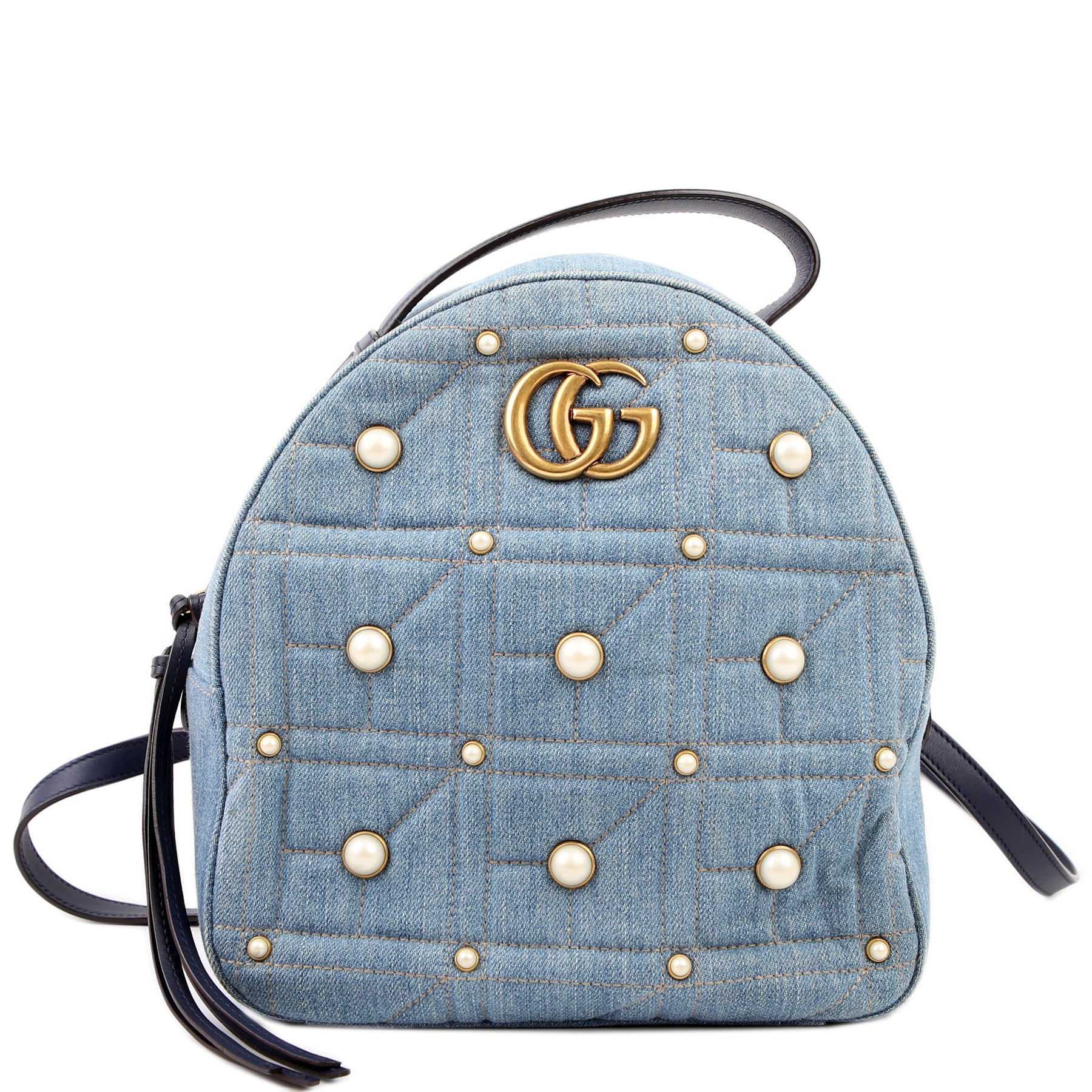 gg marmont mini backpack 476671 Marmont Backpack Denim
