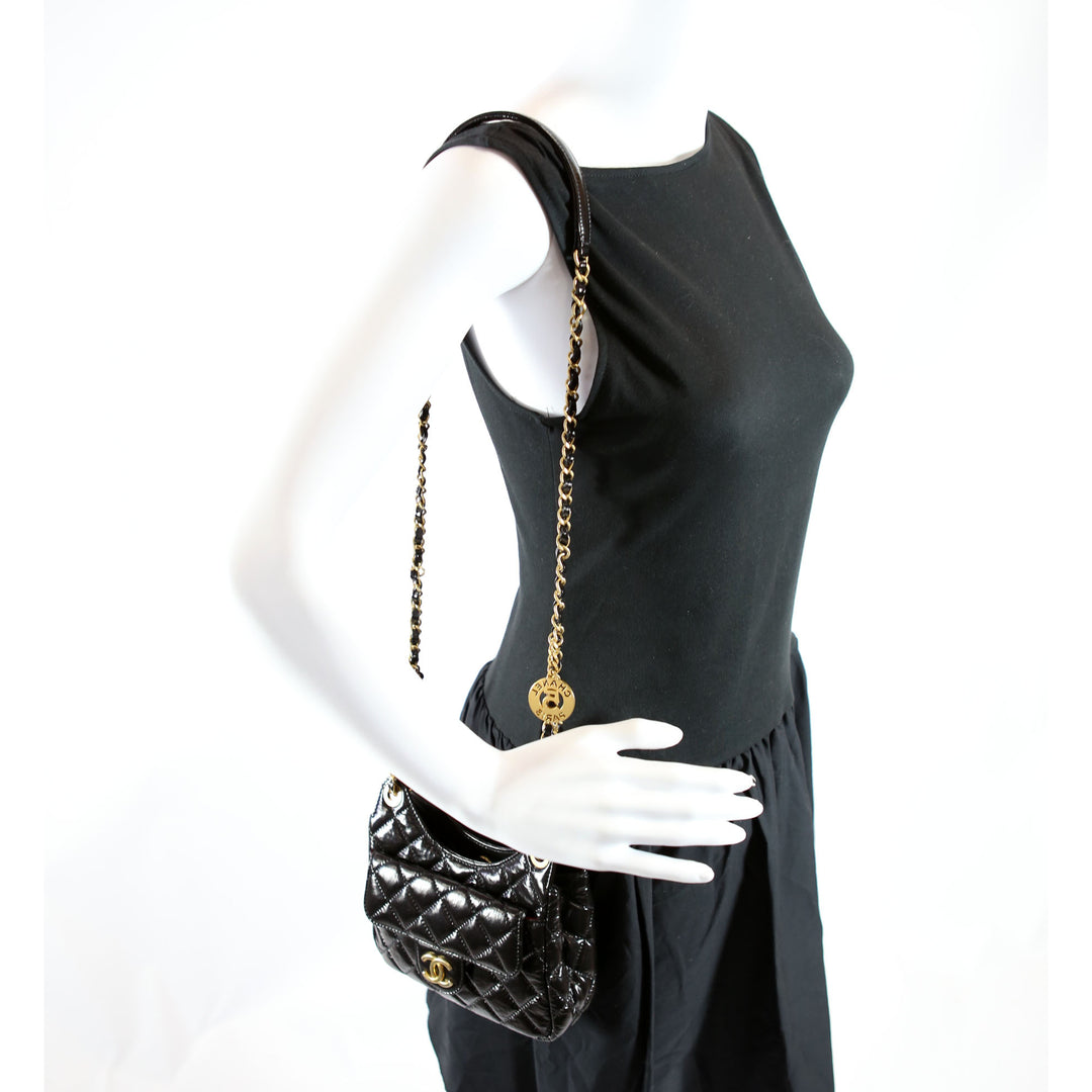 Wavy CC Hobo Crumpled Calfskin Small RFID