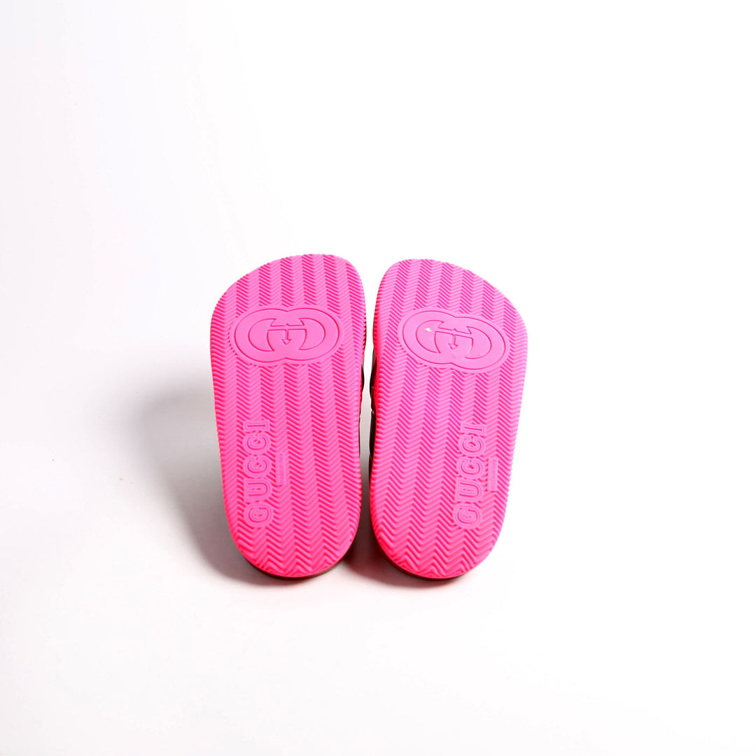 Criss Cross Web Rubber slides Size 36 Red/Pink/Green