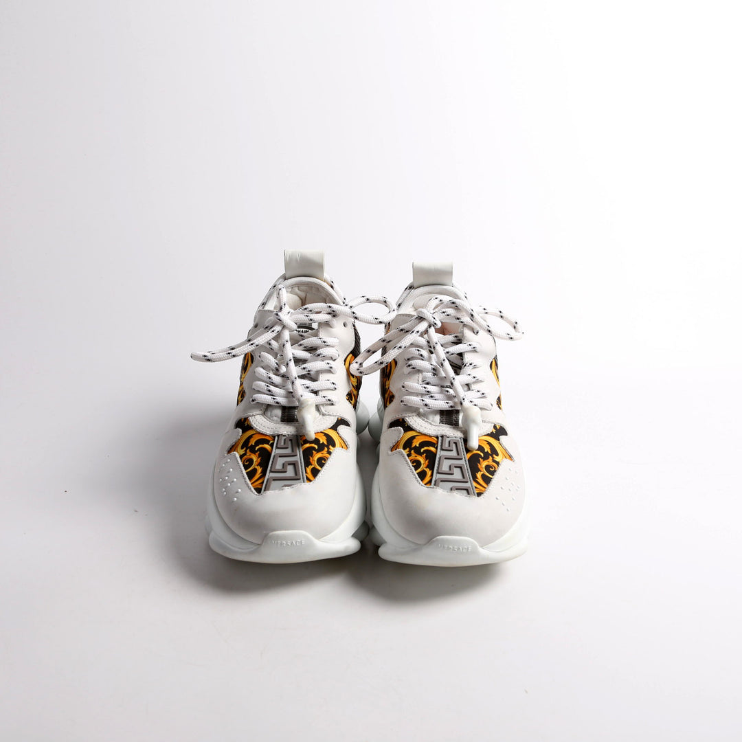 Chain Reaction Sneakers Size 36 White/Black/Yellow