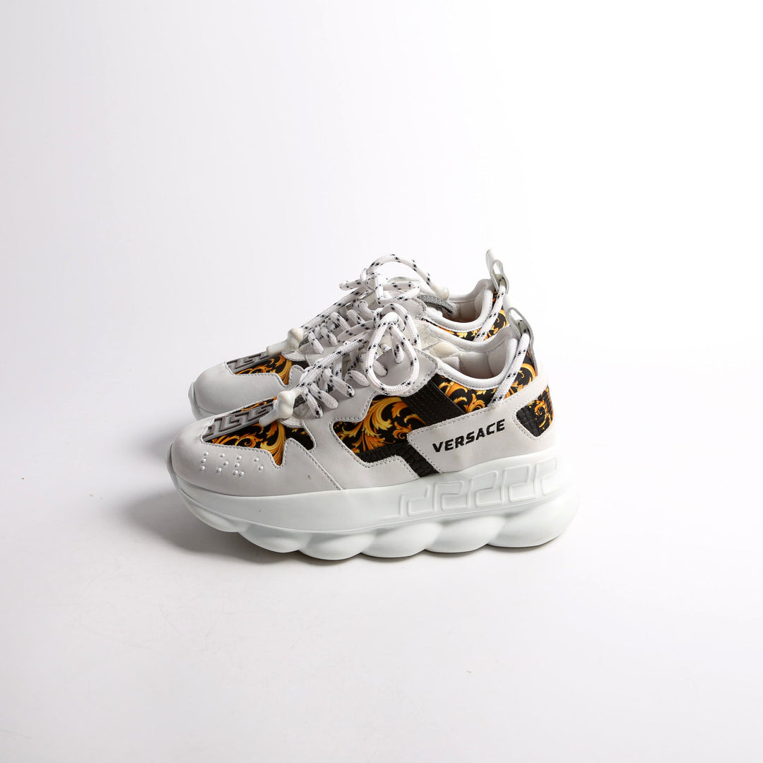 Chain Reaction Sneakers Size 36 White/Black/Yellow