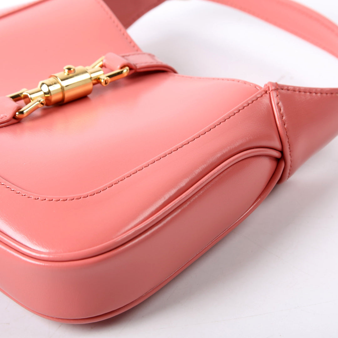 637091 Jackie 1961 Mini Hobo Leather Coral
