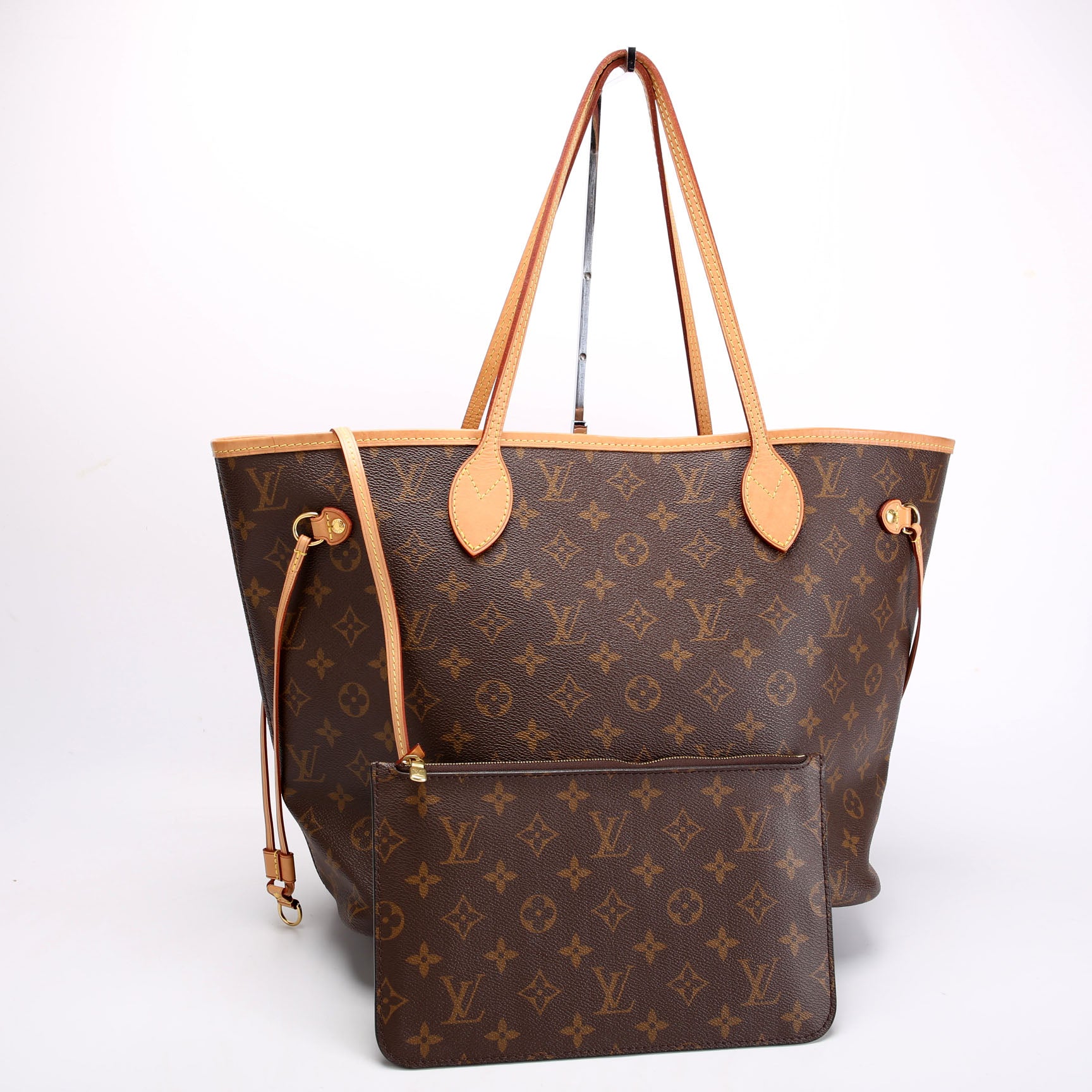 Neverfull With Wallet MM Monogram Beige