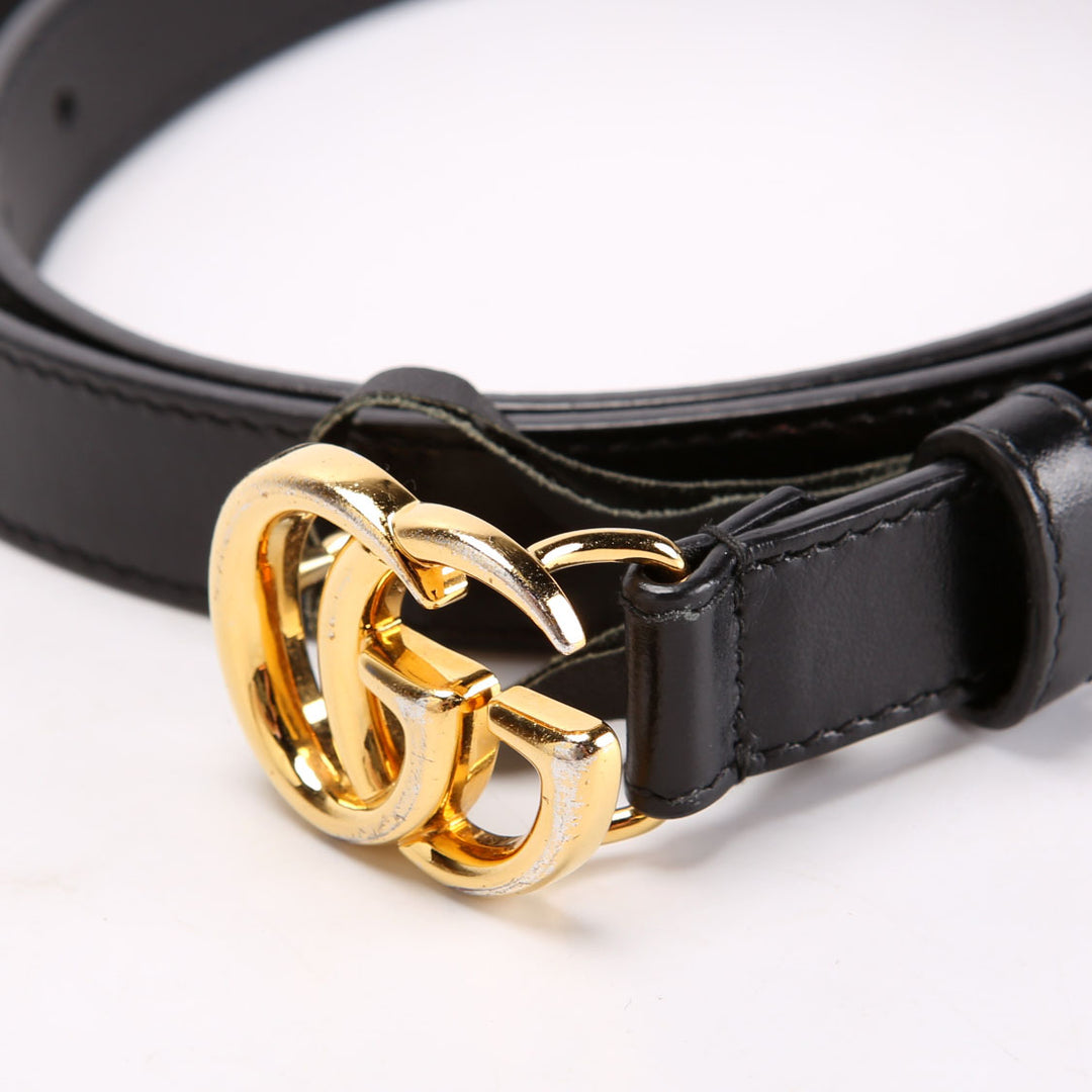 409417 GG Marmont Thin Belt Size 90/36 Black display picture 2
