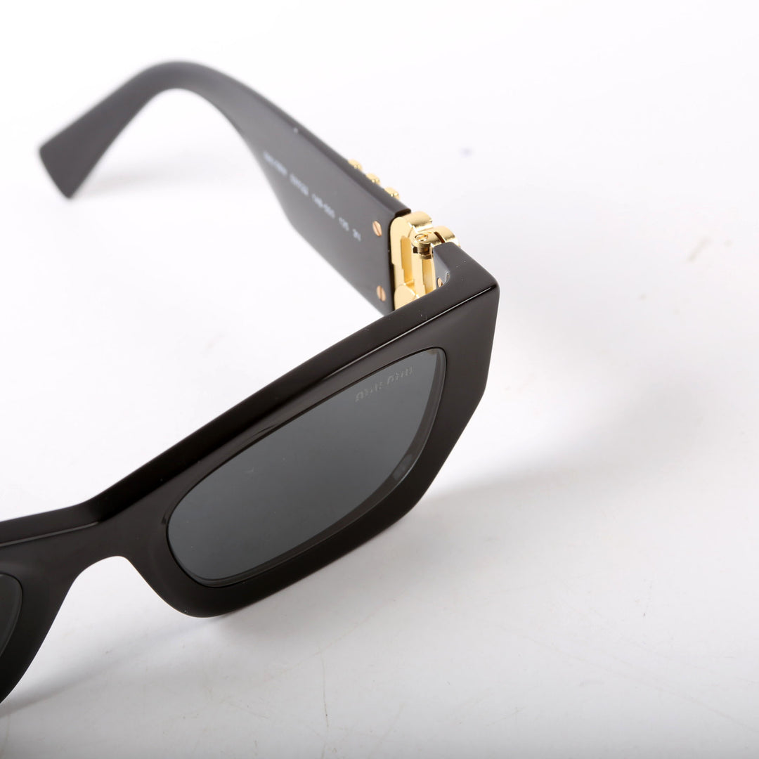 Miu Miu Black and Gold Sunglasses comes w box and dust bag SMU09W Miu Glimpse Sunglasses Black/Gold main image 3