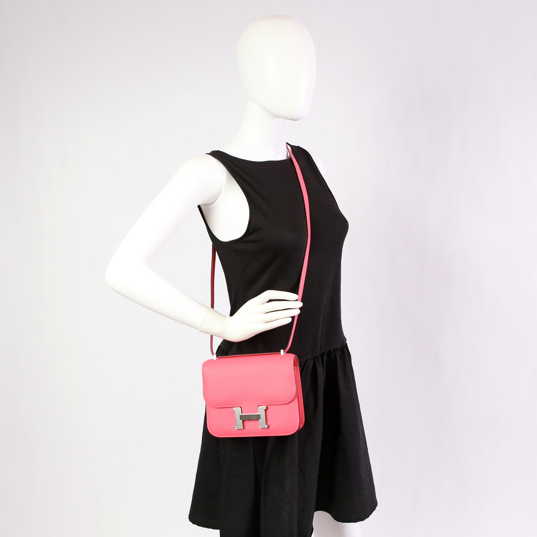 Constance 3 Mini Epsom 2024 Rose Azalee