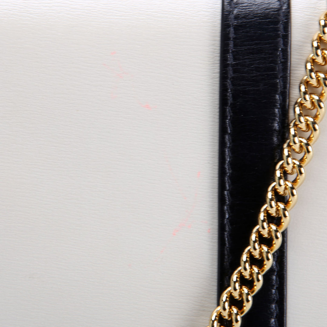 652681 Jackie 1961 Chain Wallet Black/Ivory