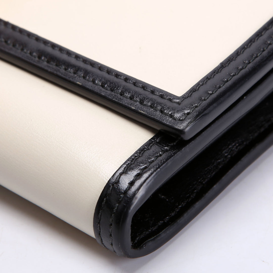 652681 Jackie 1961 Chain Wallet Black/Ivory
