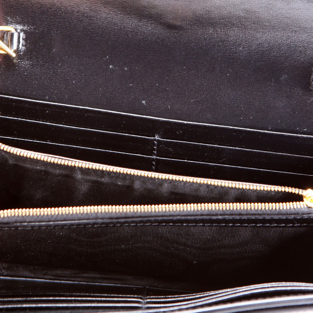 652681 Jackie 1961 Chain Wallet Black/Ivory