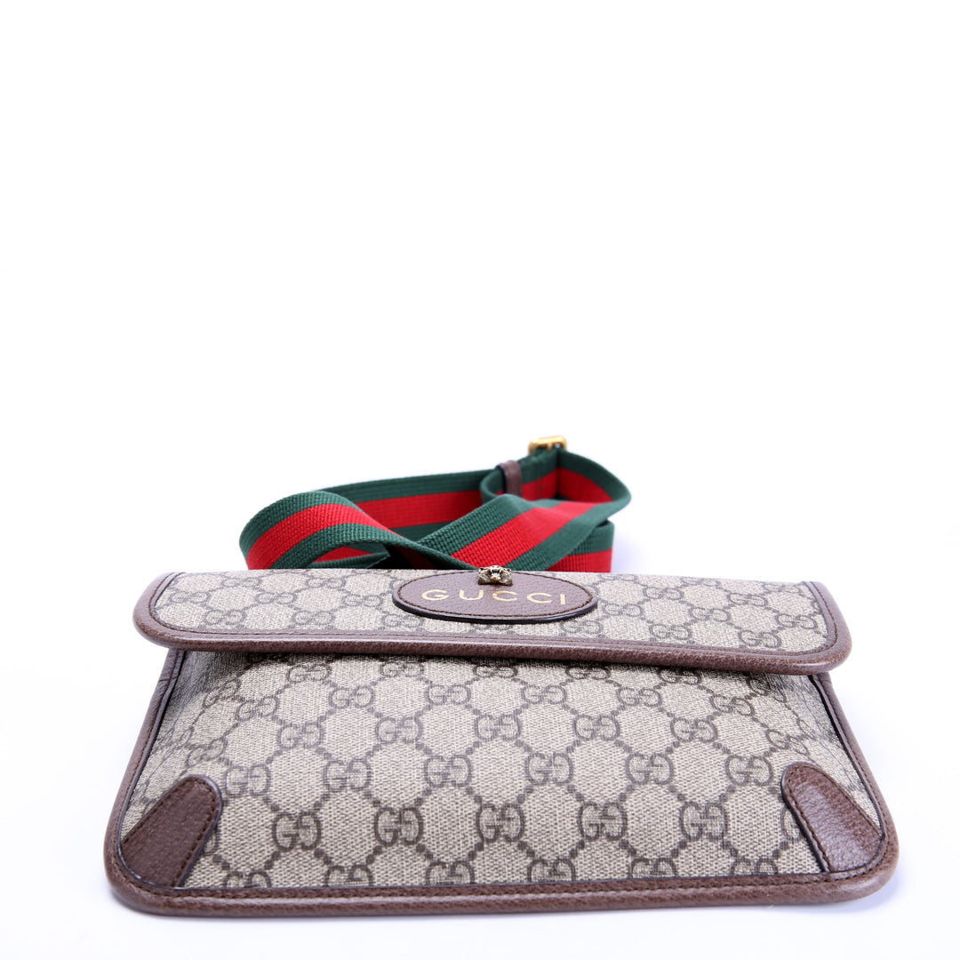 493930 GG Supreme Neo Web Belt Bag Brown