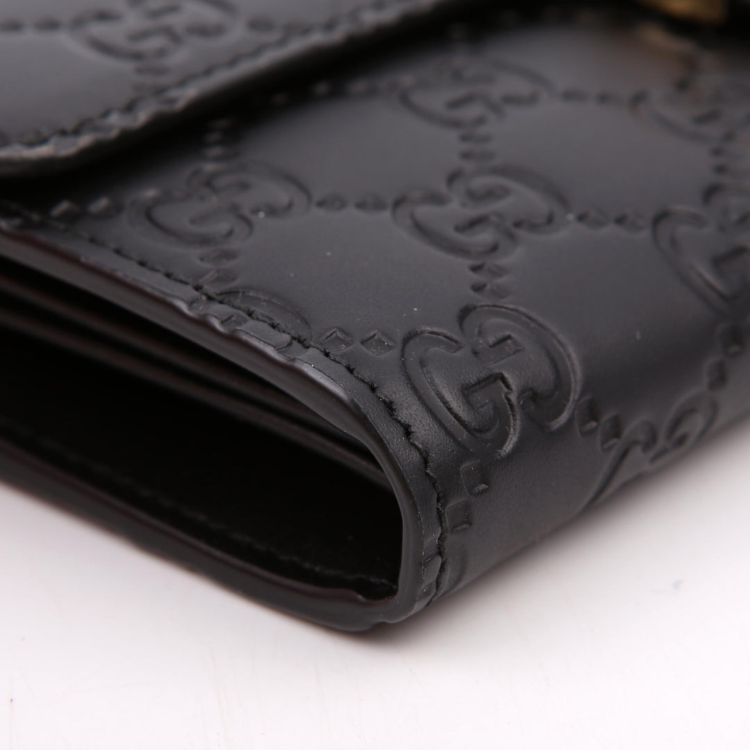 369663 Icon Guccissima Wallet Black