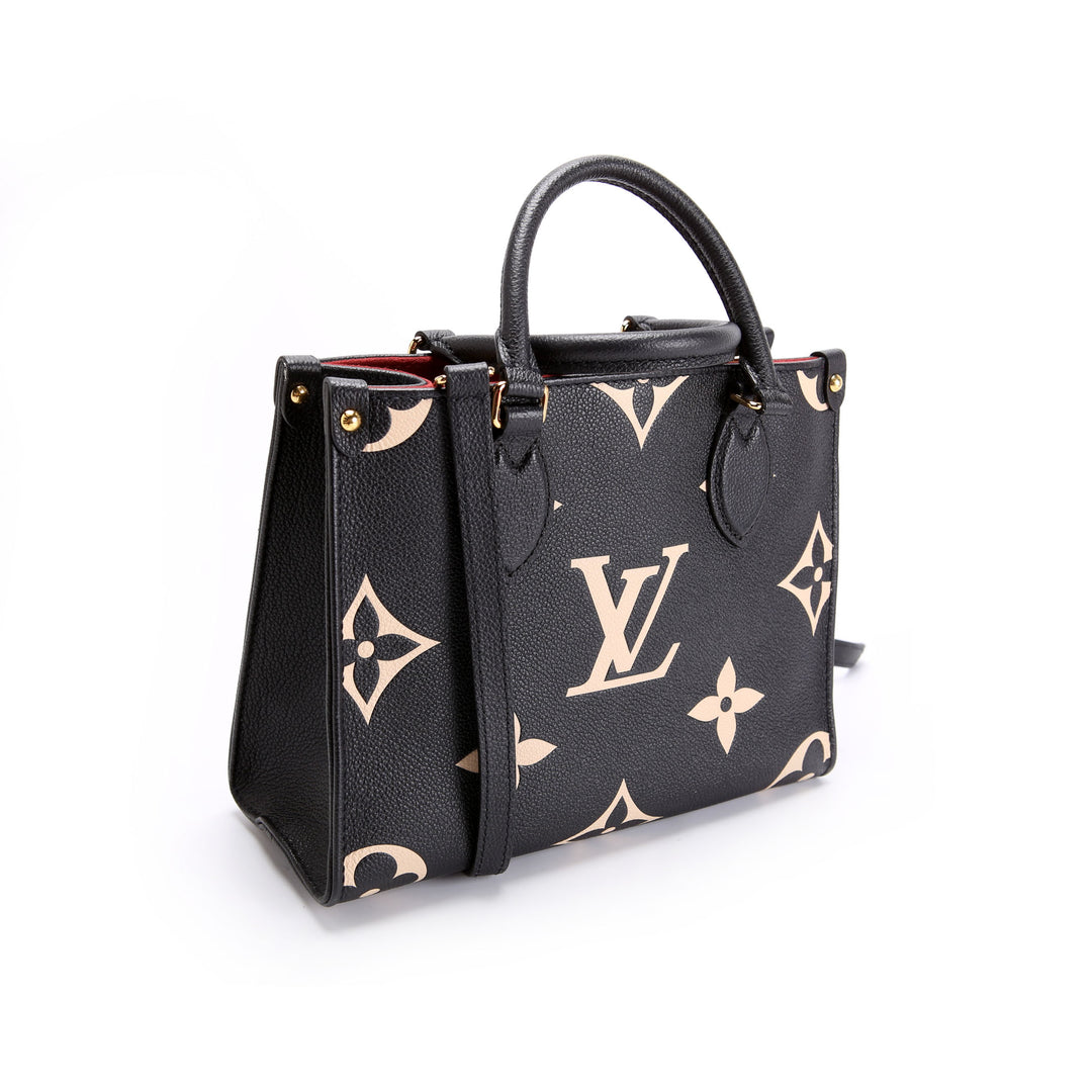 LOUIS VUITTON OnTheGo PM 2wayバッグ ONTHEGO PM Bicolor Empreinte Black/Beige