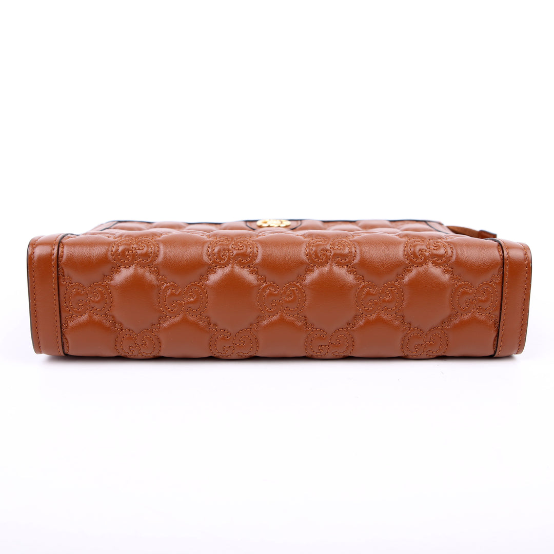 723780 GG Matelasse Pouch Brown