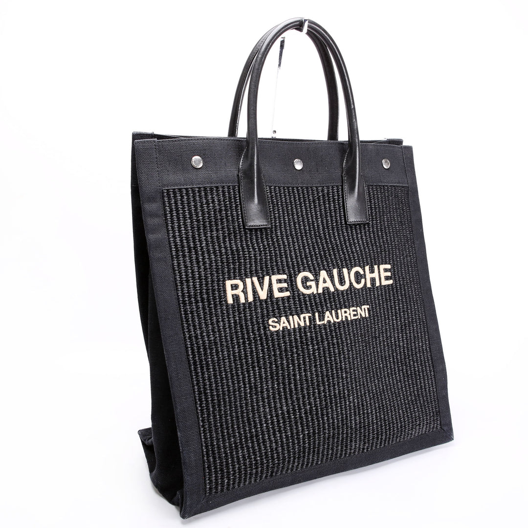 Rive Gauche Vertical Tote Bag 631682 Black/Beige