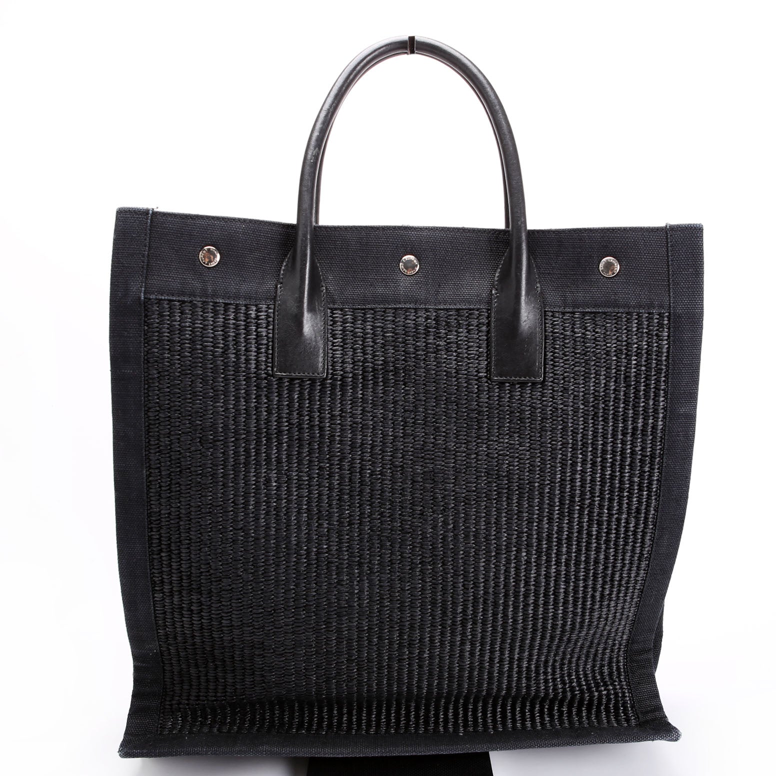Rive Gauche Vertical Tote Bag 631682 Black/Beige