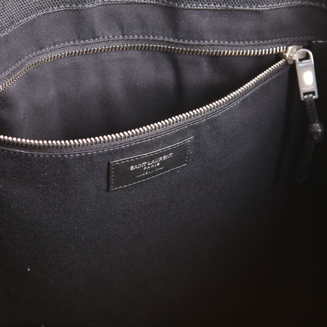 Rive Gauche Vertical Tote Bag 631682 Black/Beige