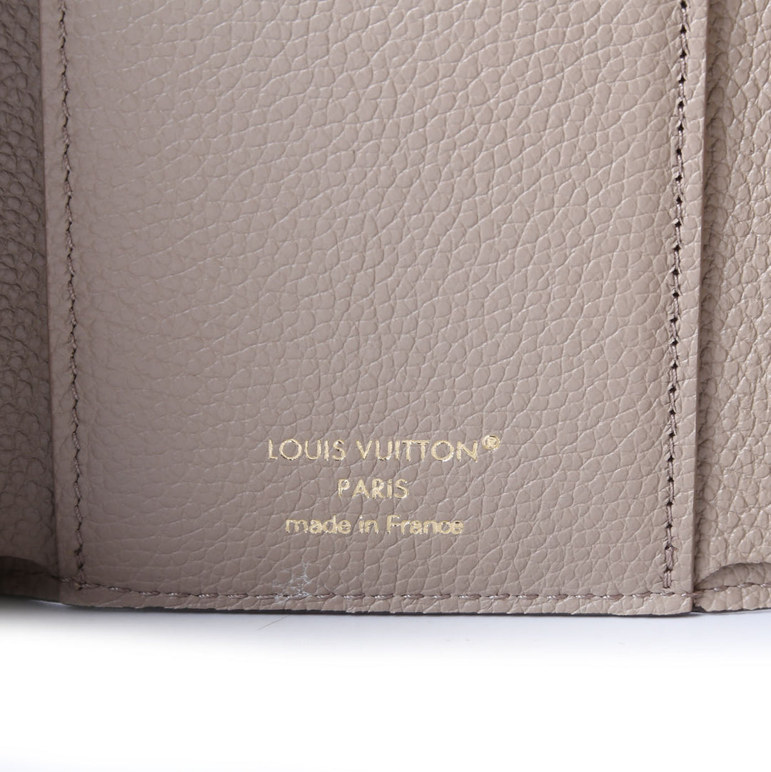 Victorine Wallet Bicolor Empreinte Turtledove