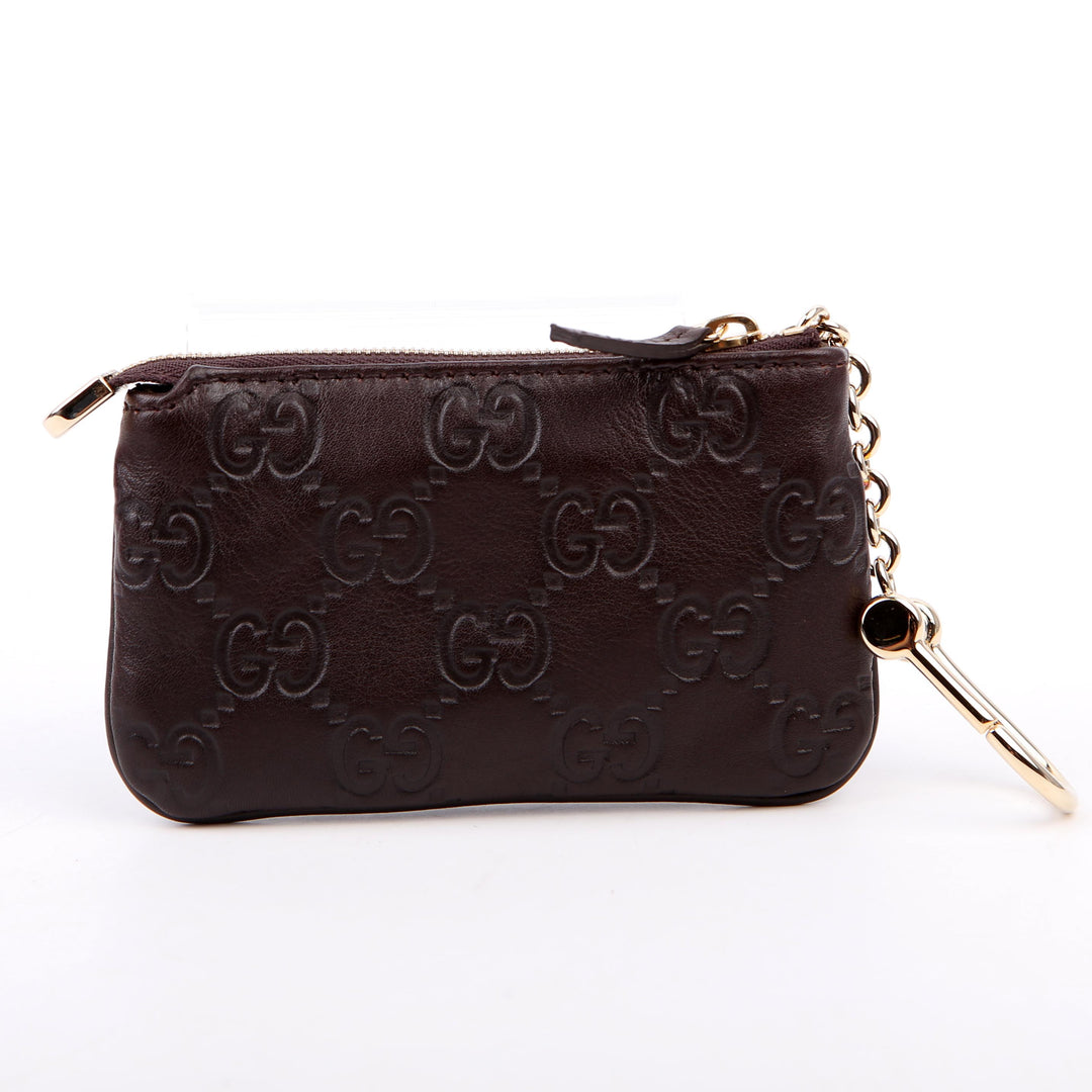233183 Guccissima Key Pouch Brown