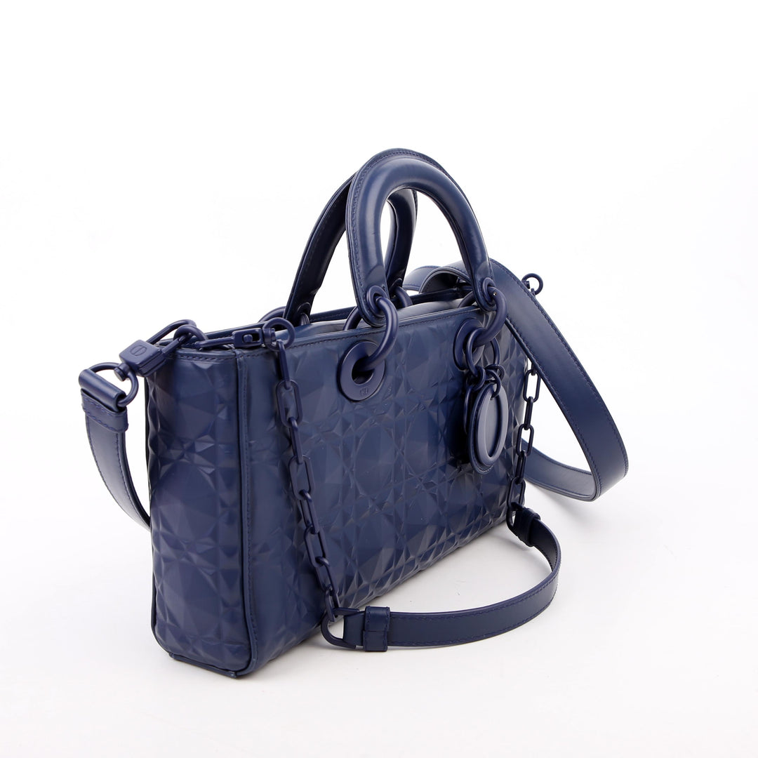 Lady D-Joy Medium Lambskin Blue