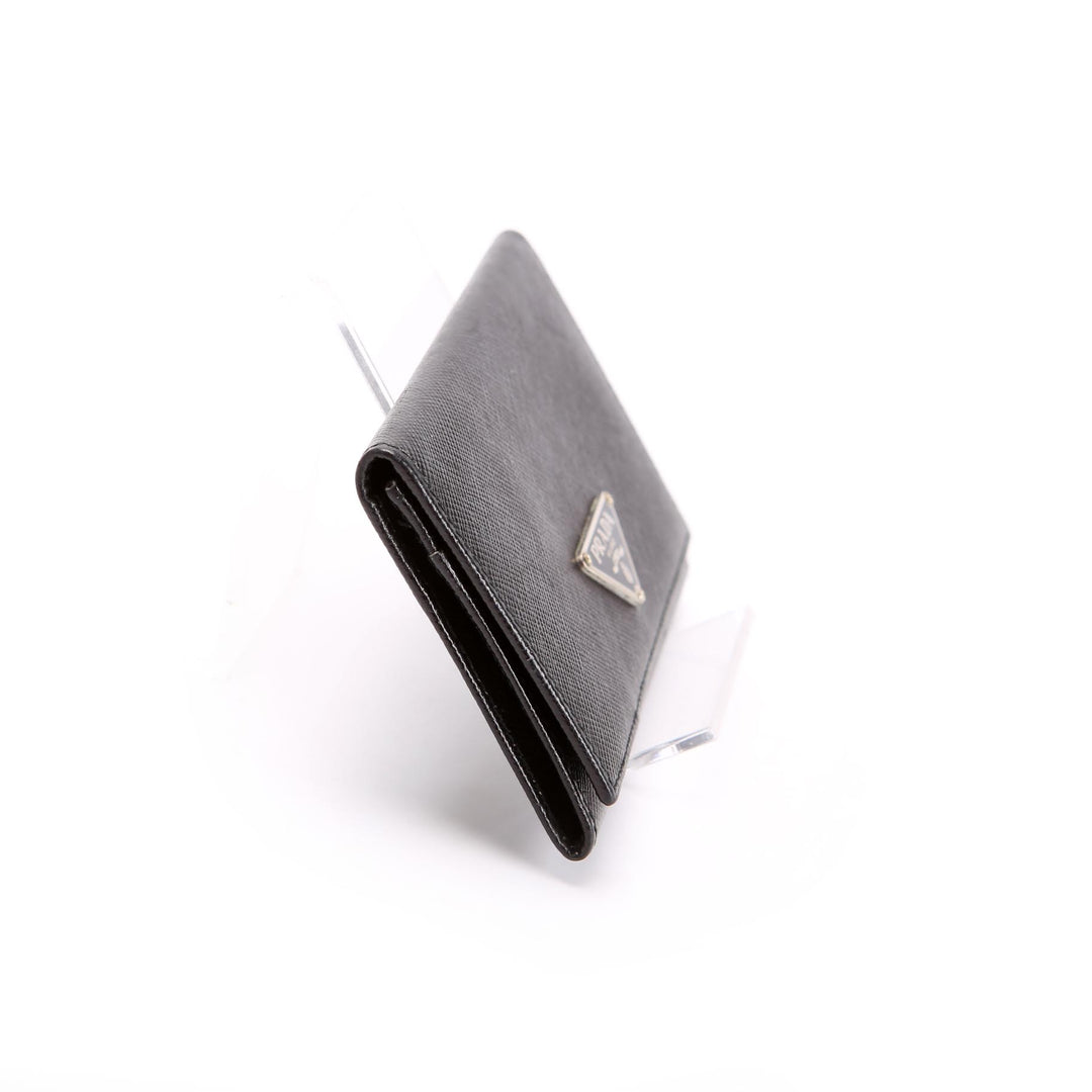 Compact Wallet Saffiano Black