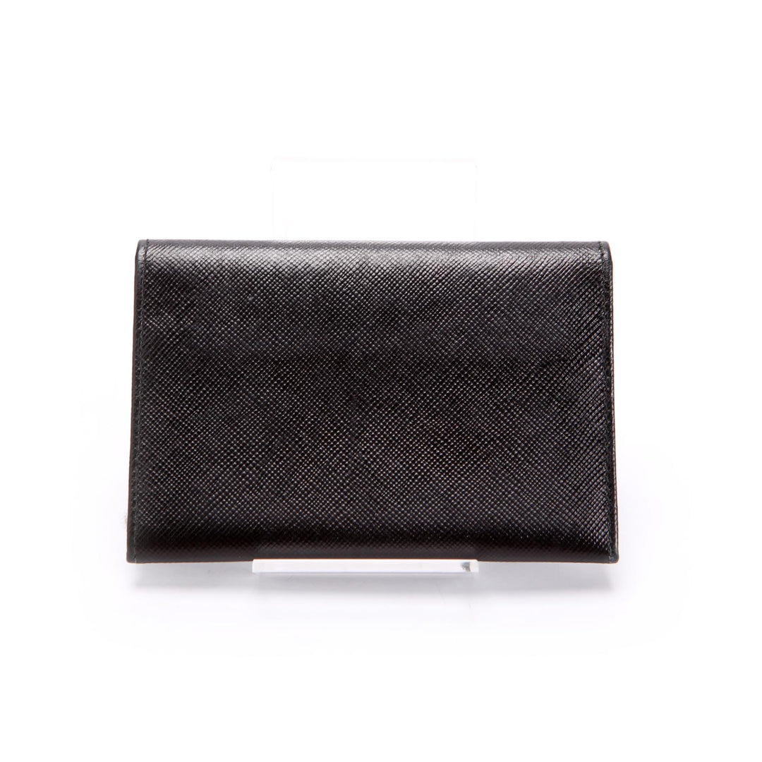 Compact Wallet Saffiano Black