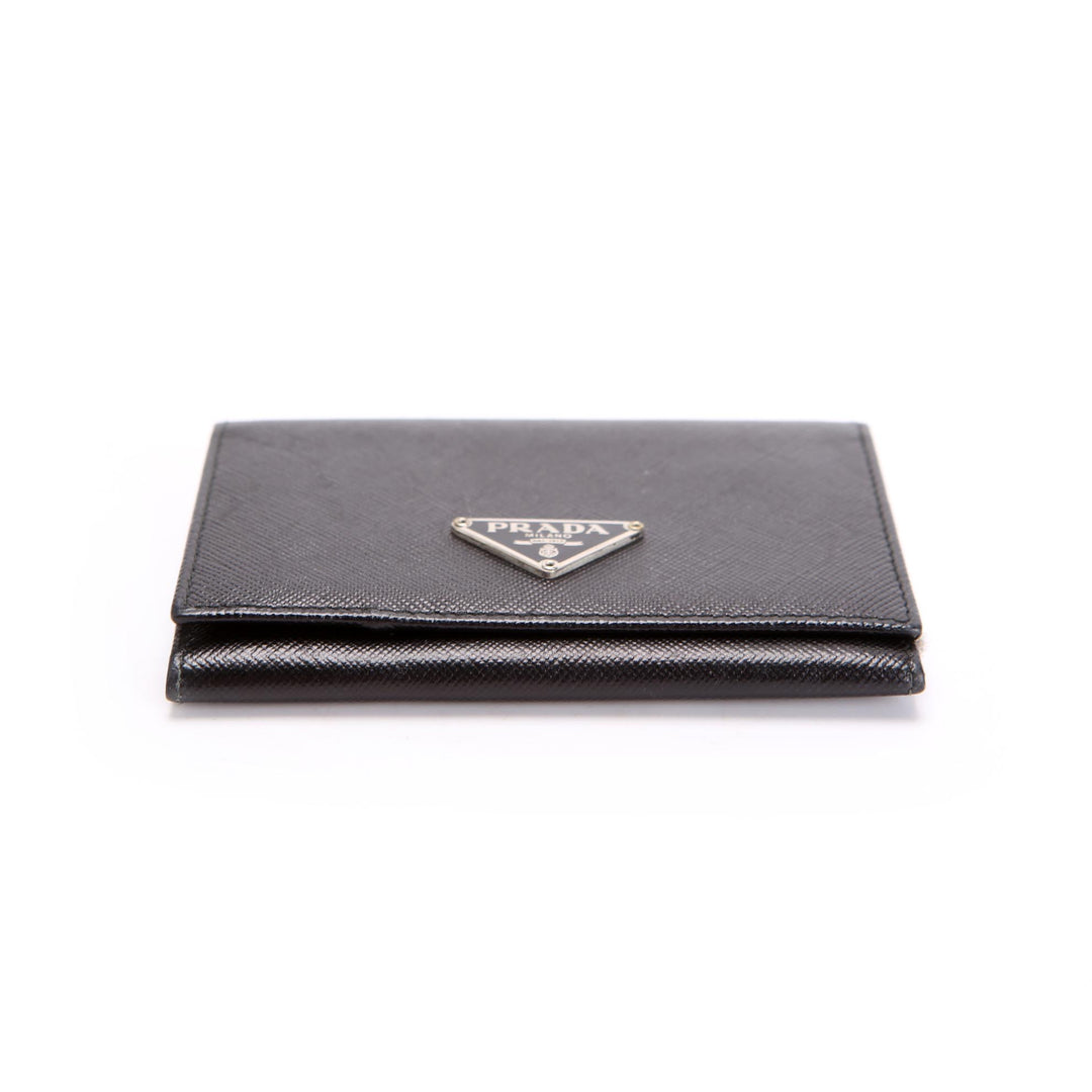 Compact Wallet Saffiano Black
