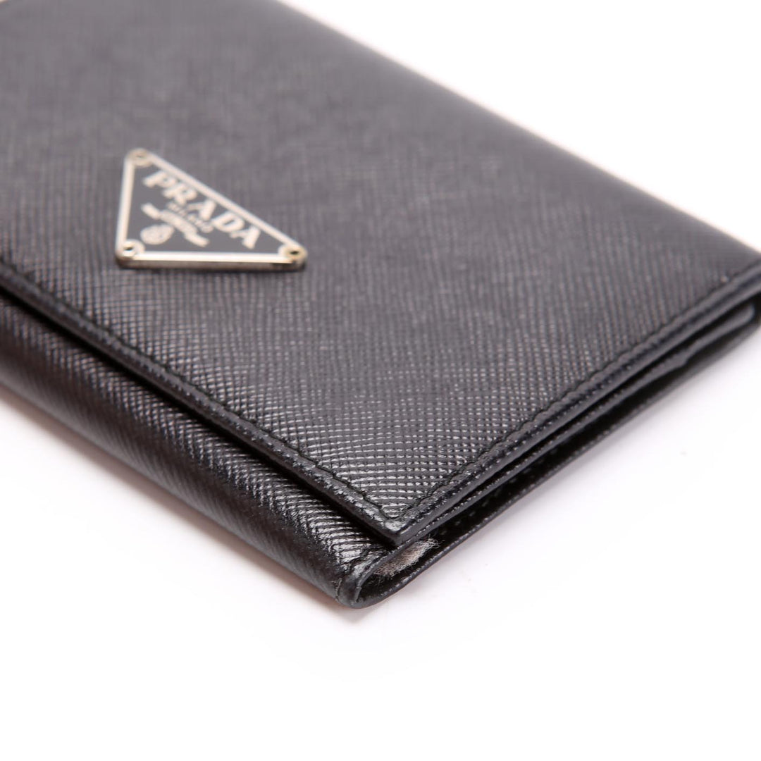 Compact Wallet Saffiano Black