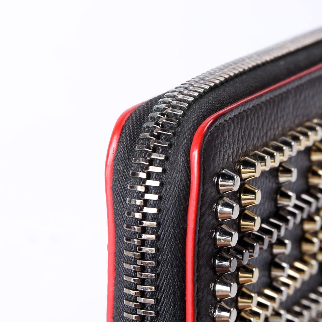 Panettone Studded Zip Around Wallet Black