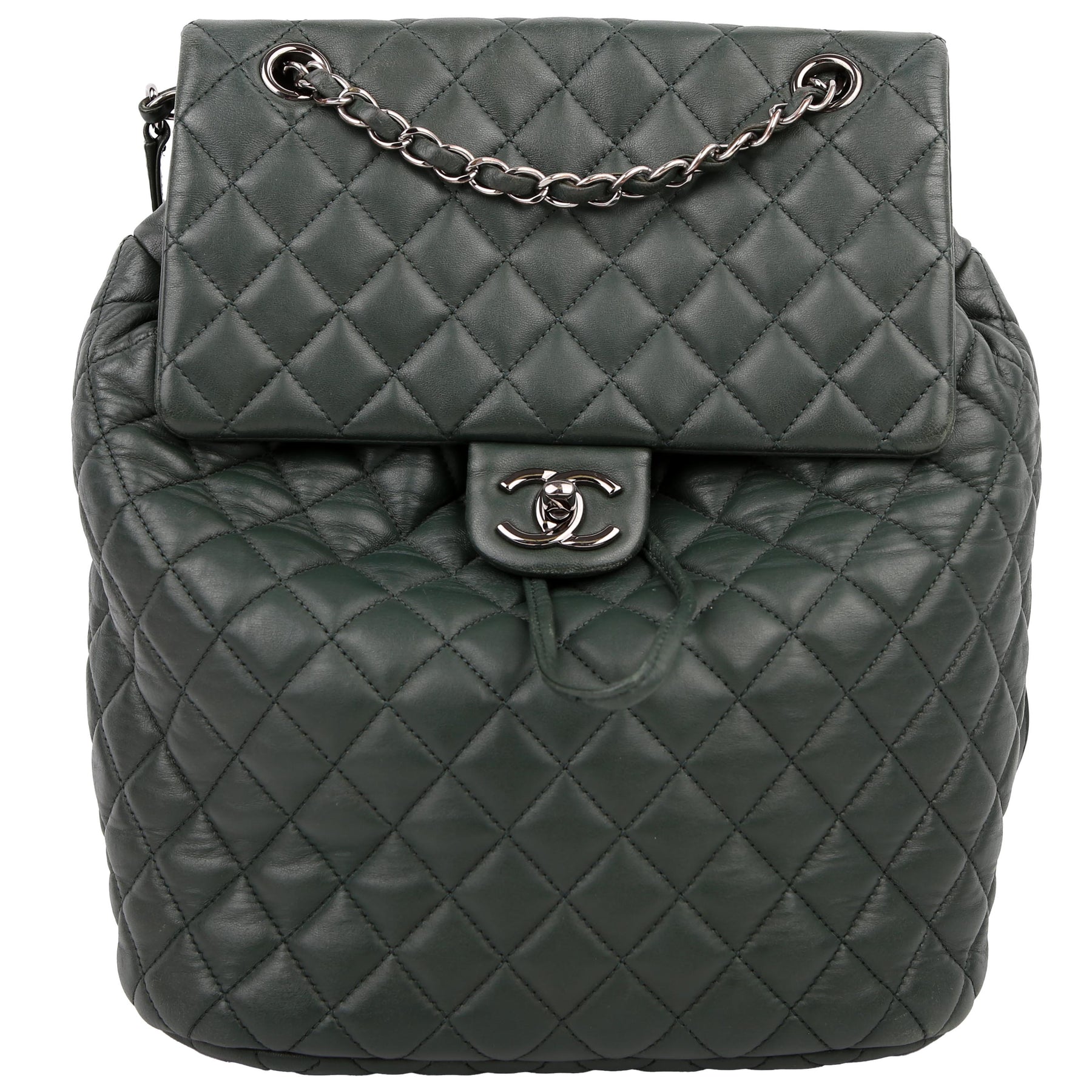 chanel urban spirit backpack mini Urban Spirit Backpack Small Calfskin Green