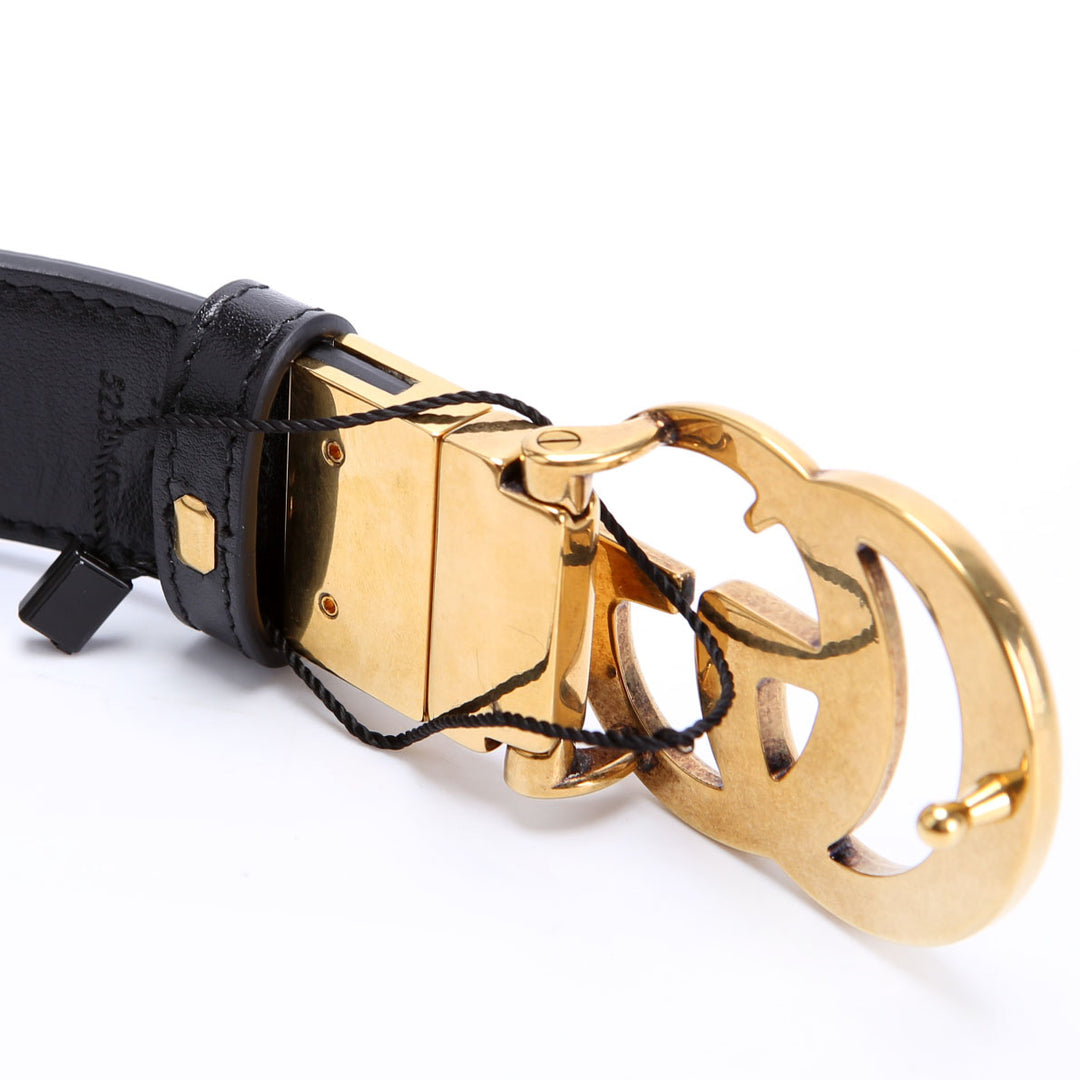 659417 GG Marmont Reversible GG Supreme Leather Belt Size 90/36 Black
